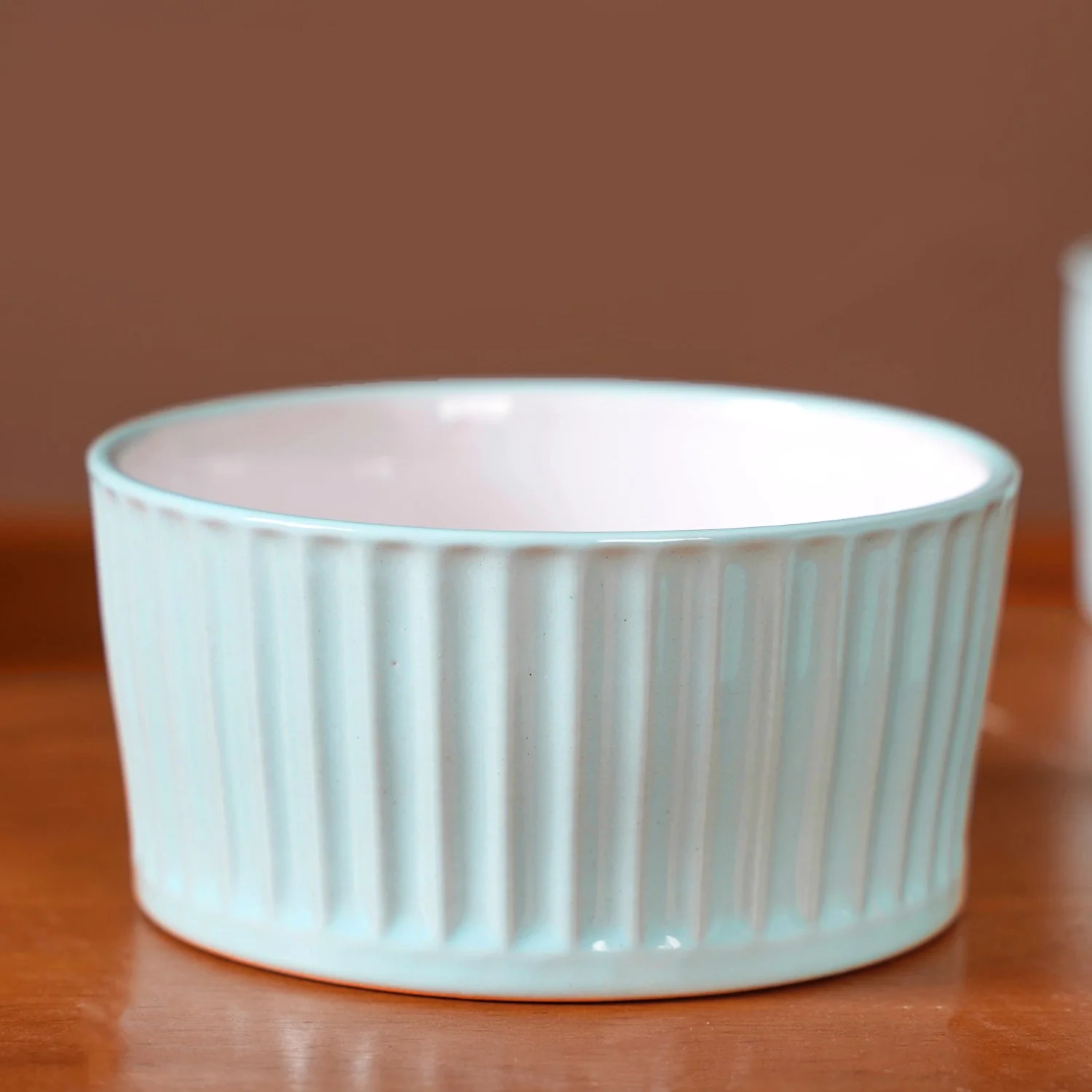 Light Blue Cresta Ceramic Snack Bowl Set Of 6 400ml - Image 3