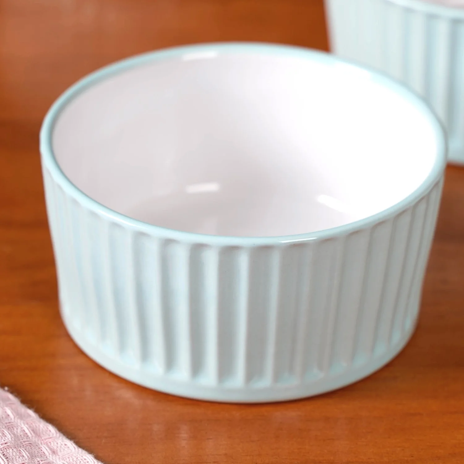 Light Blue Cresta Ceramic Snack Bowl Set Of 6 400ml - Image 6