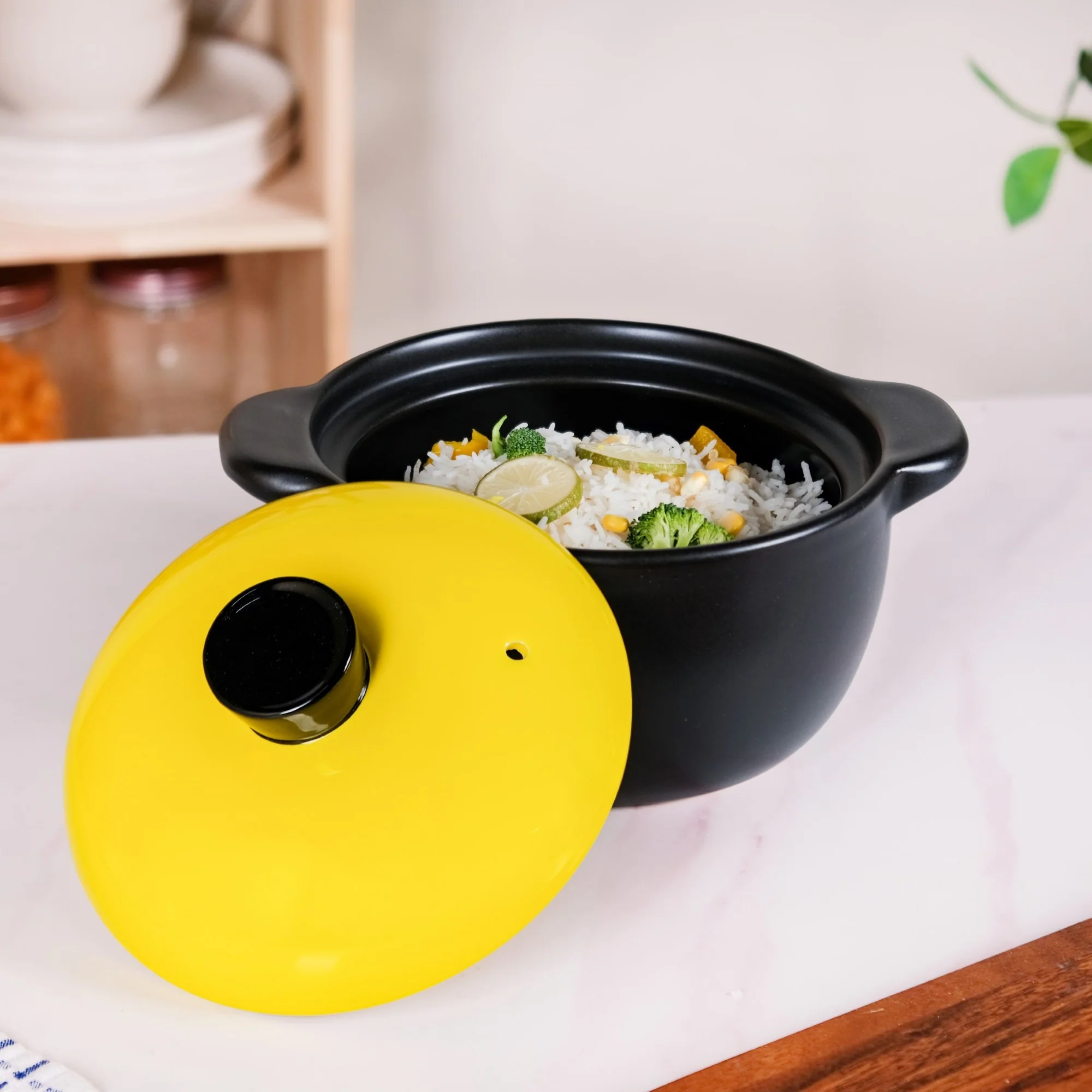Limonelle Ceramic Cooking Casserole With Lid Flame Safe 2300ml - Image 10