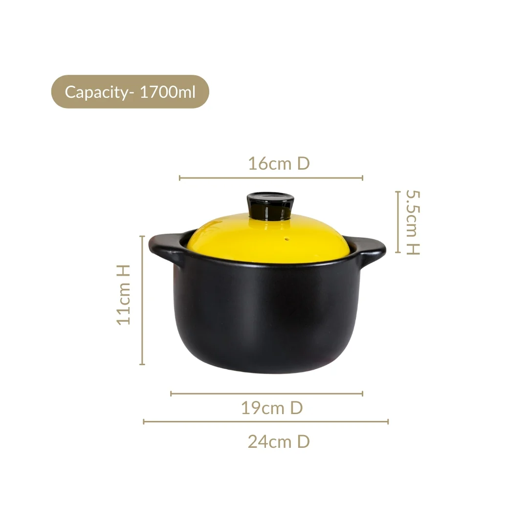 Limonelle Ceramic Flame Safe Tureen Cooking Pot 1700ml - Image 3