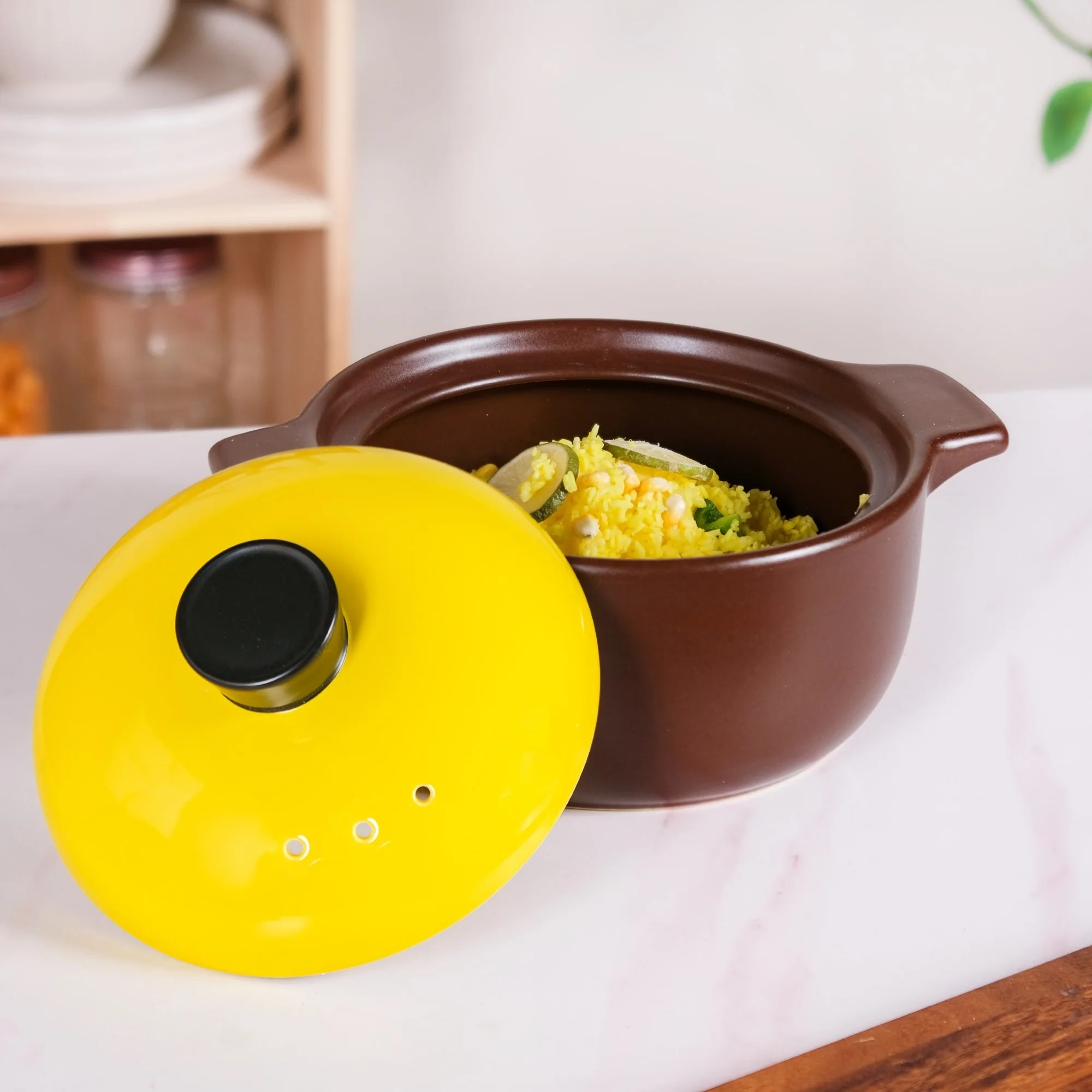 Limonelle Flame Safe Ceramic Cooking Pot 1600ml - Image 10