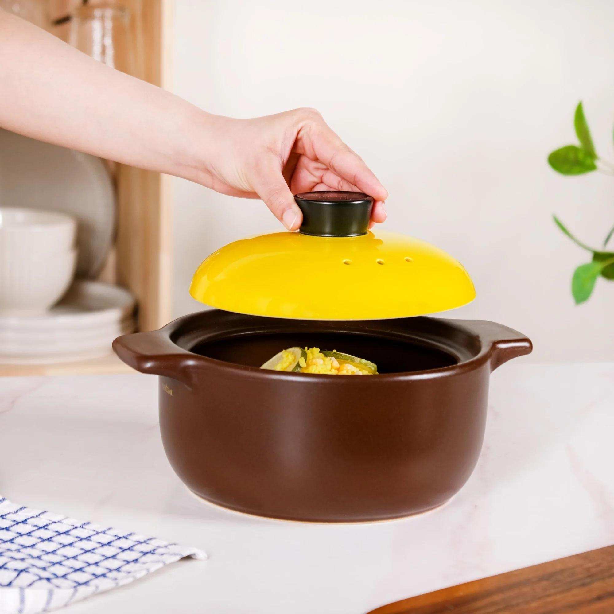 Limonelle Flame Safe Ceramic Cooking Pot 1600ml - Image 11