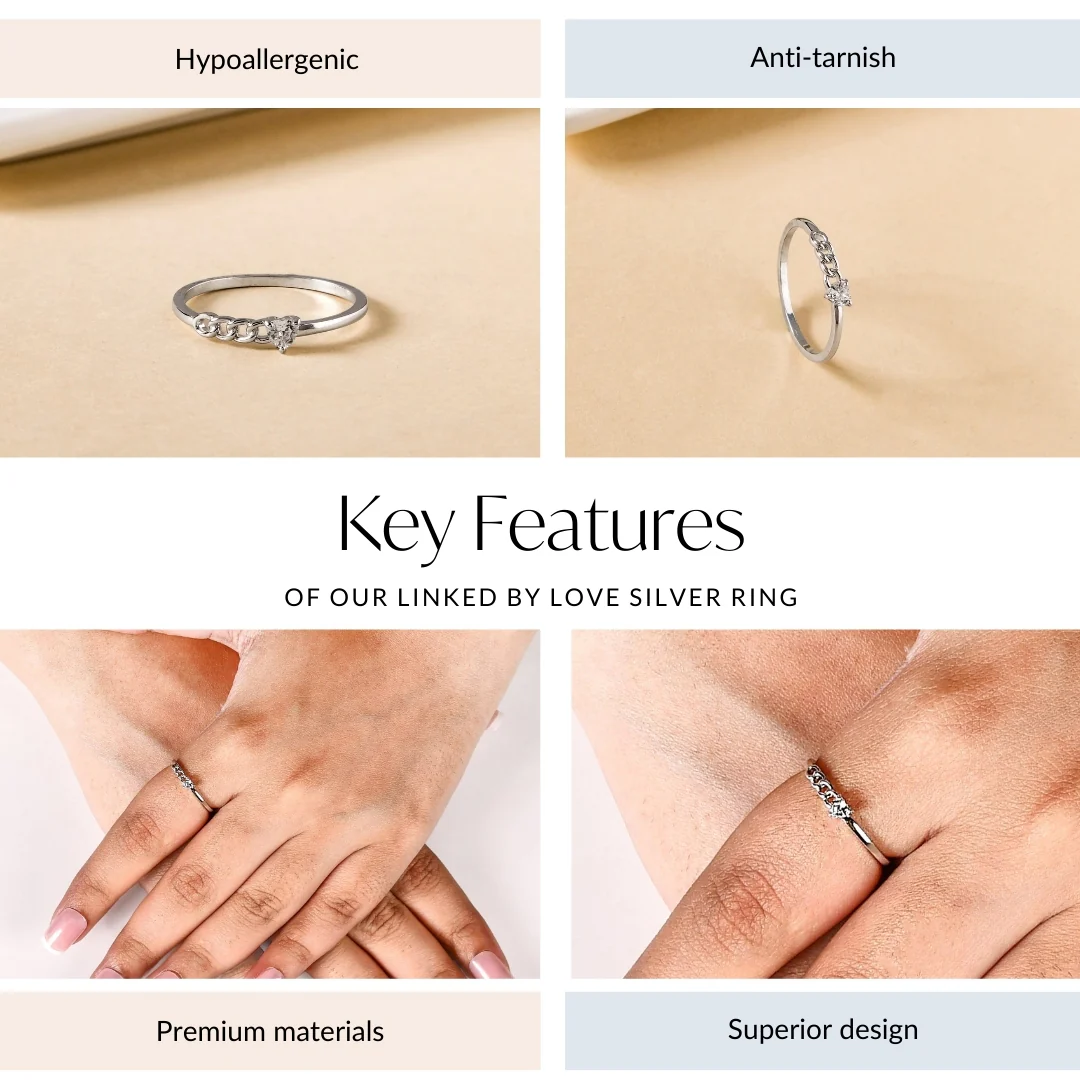 Linked By Love Silver Ring - Image 4