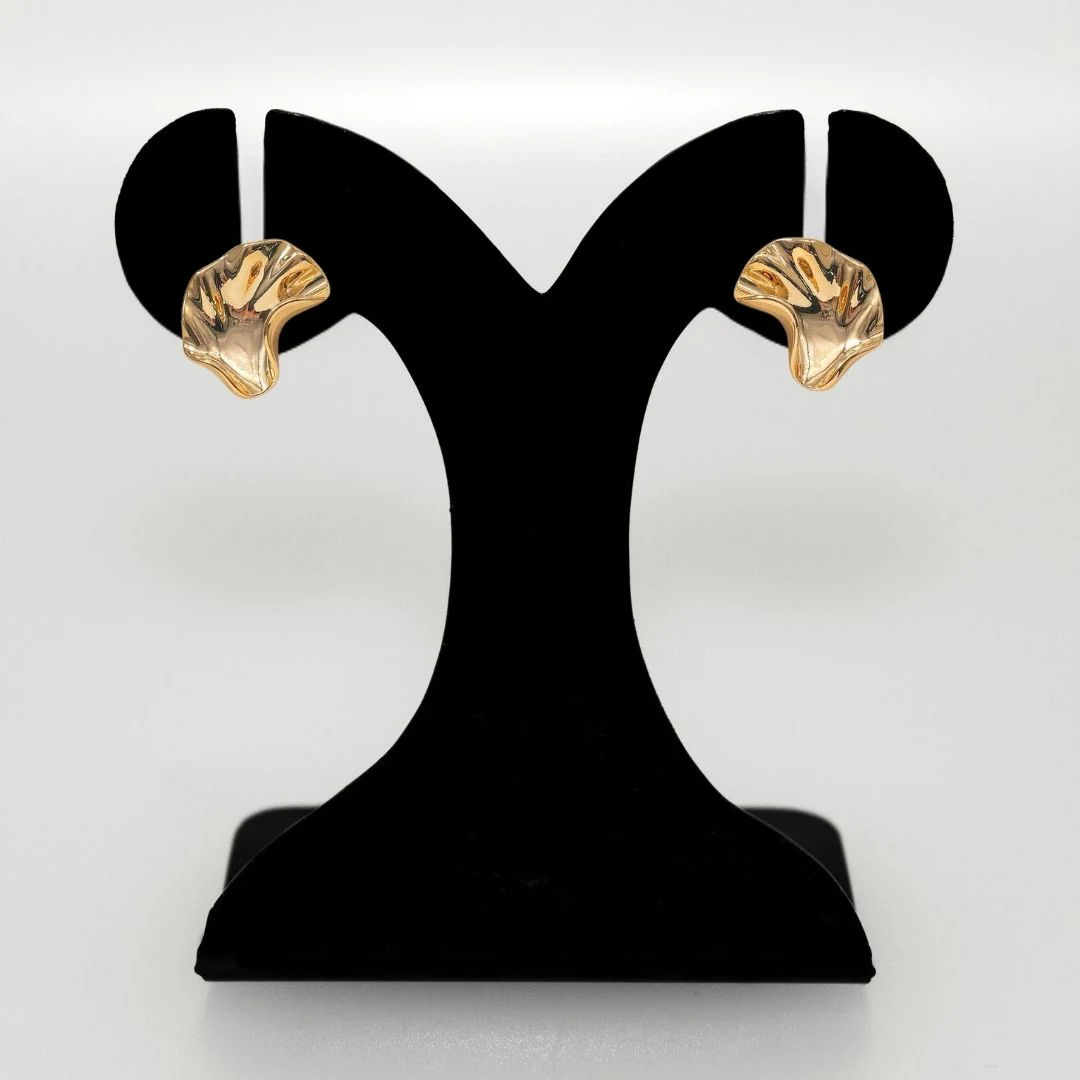 Little Miss Ginkgo Earrings Gold - Image 6