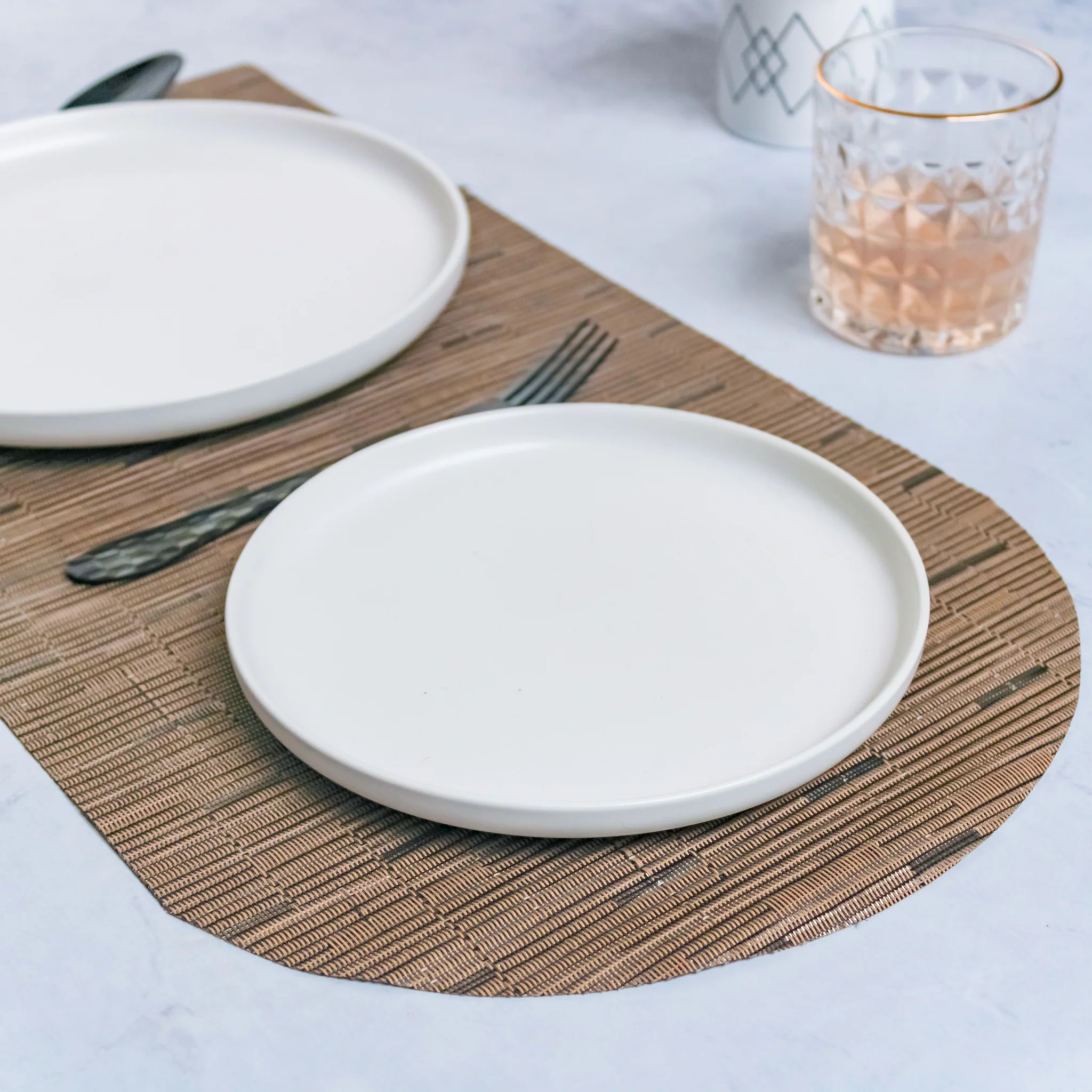 Long Center Table Placemat Brown - Image 3