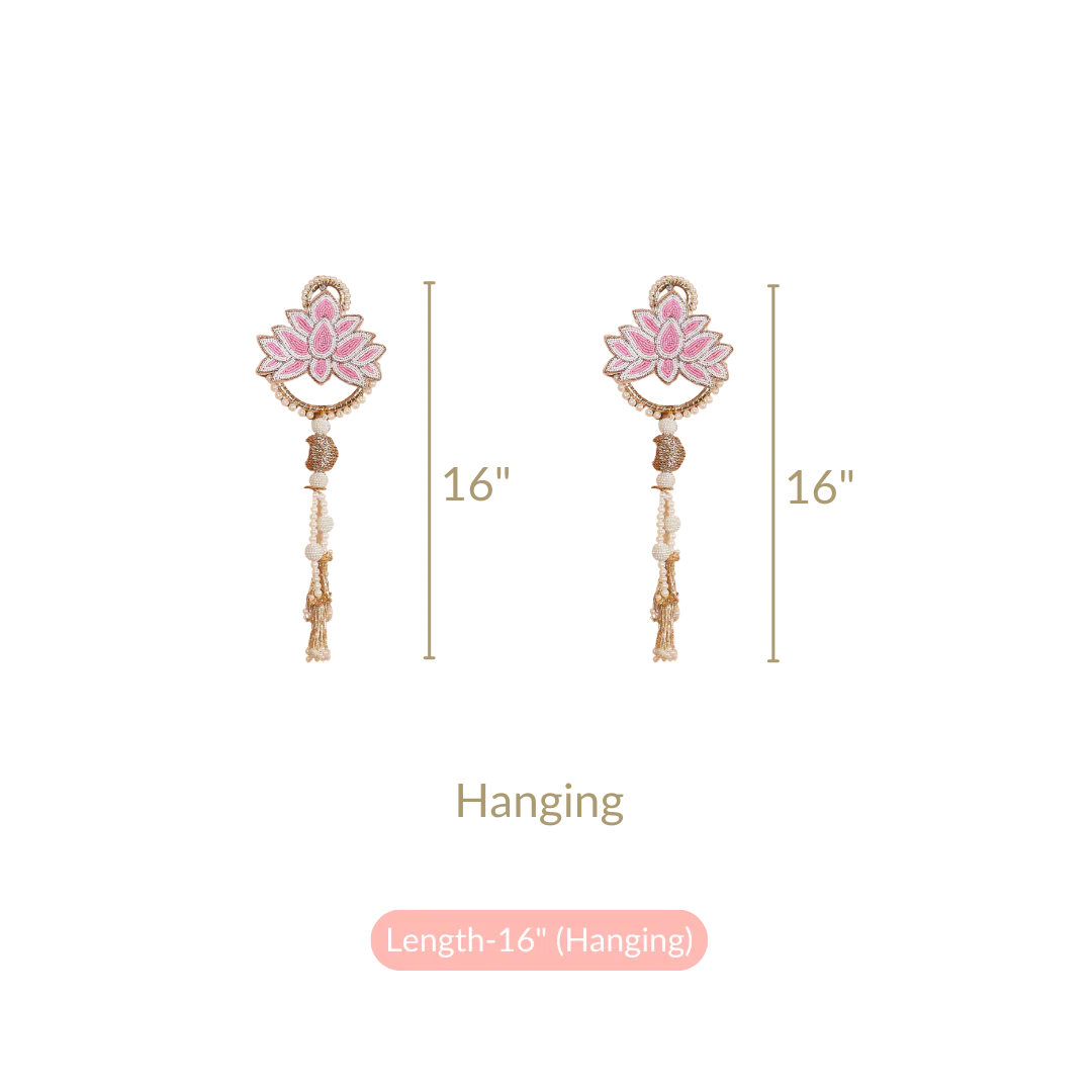 Lotus Door Hanging Set of 2 Pink & White - Image 8