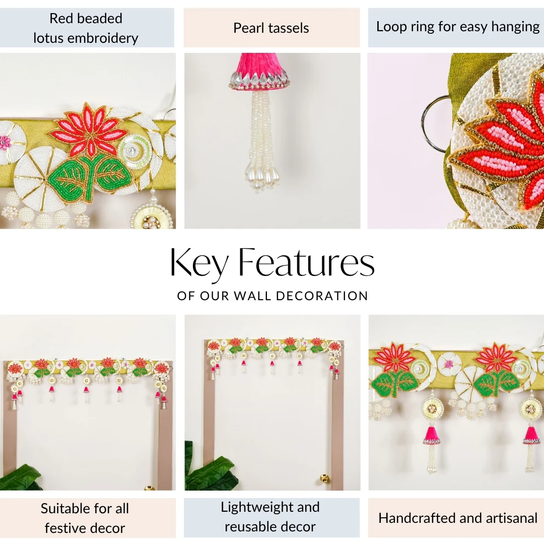 Lotus Pearl Toran For Door - Image 5