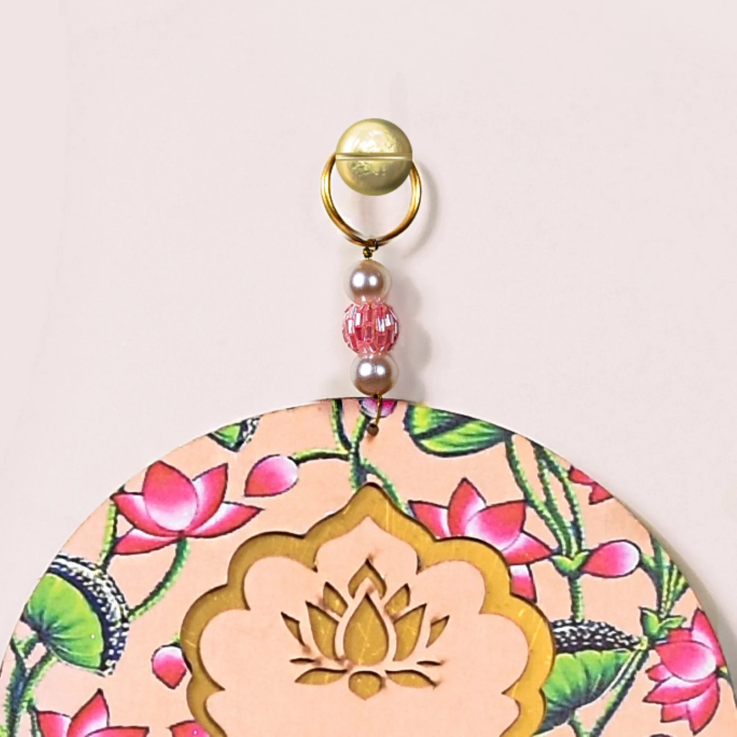Lotus Pichwai Art Disc Wall Decor Set Of 2 - Image 7