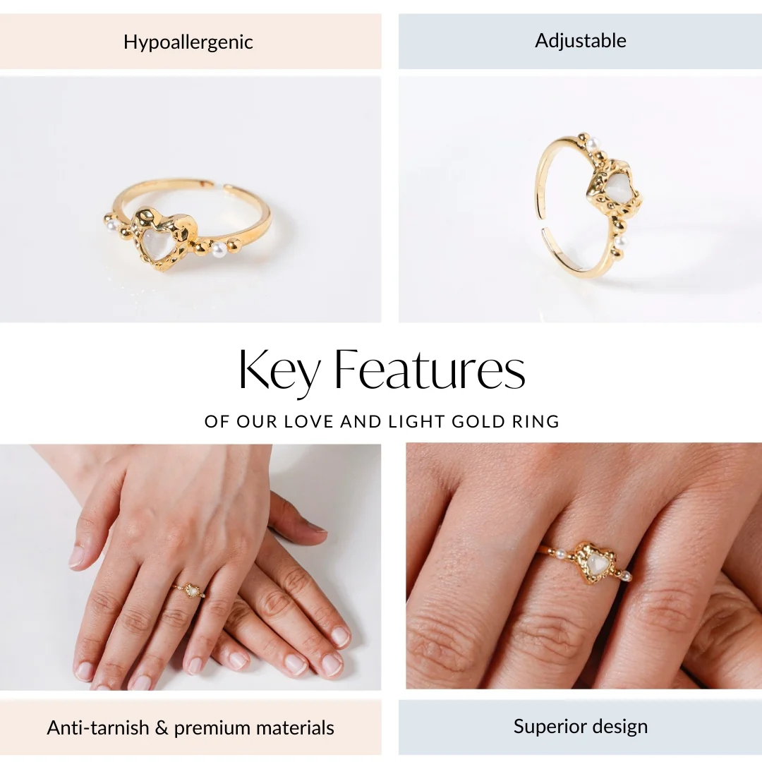 Love And Light Gold Ring - Image 4