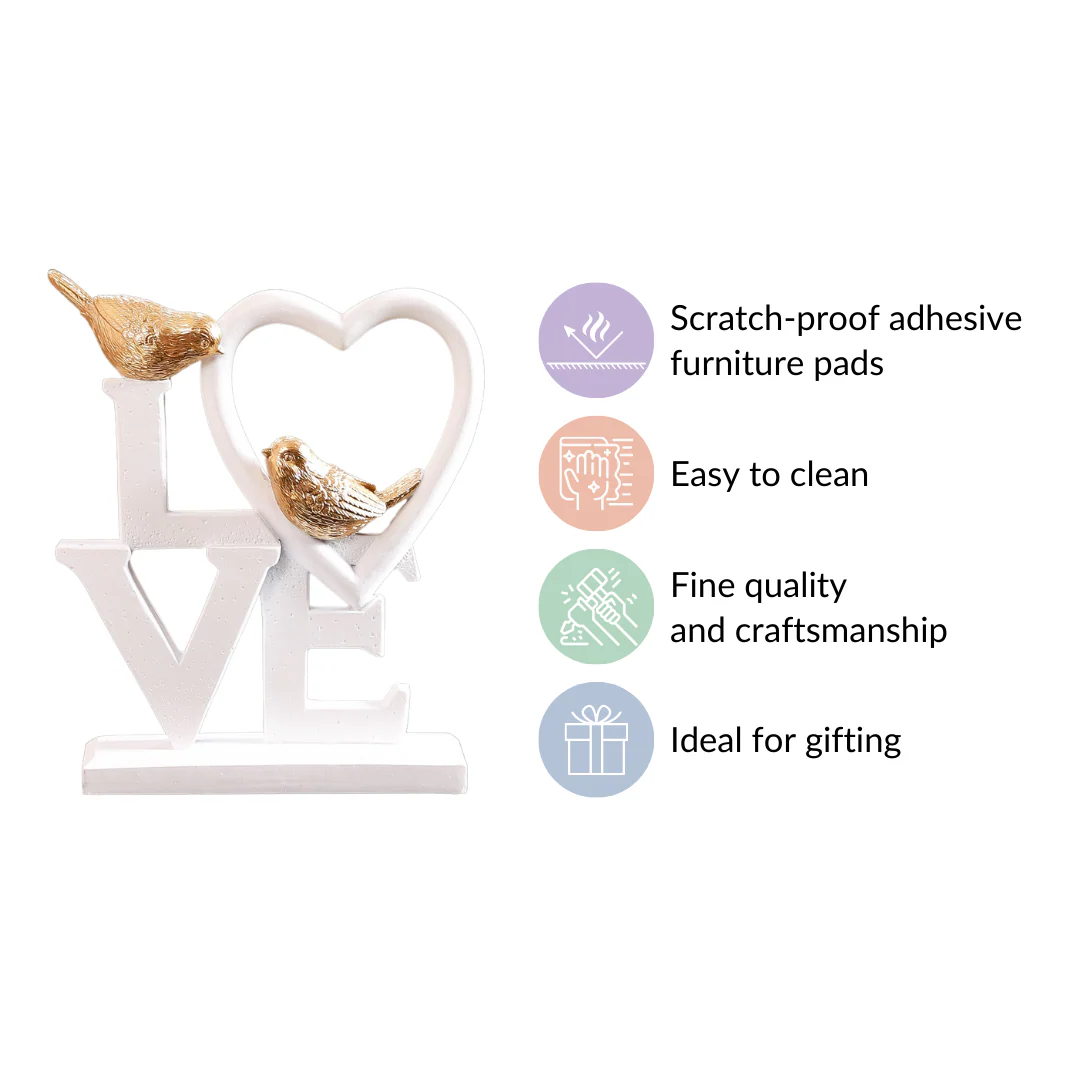 White Love Birds Showpiece - Image 9
