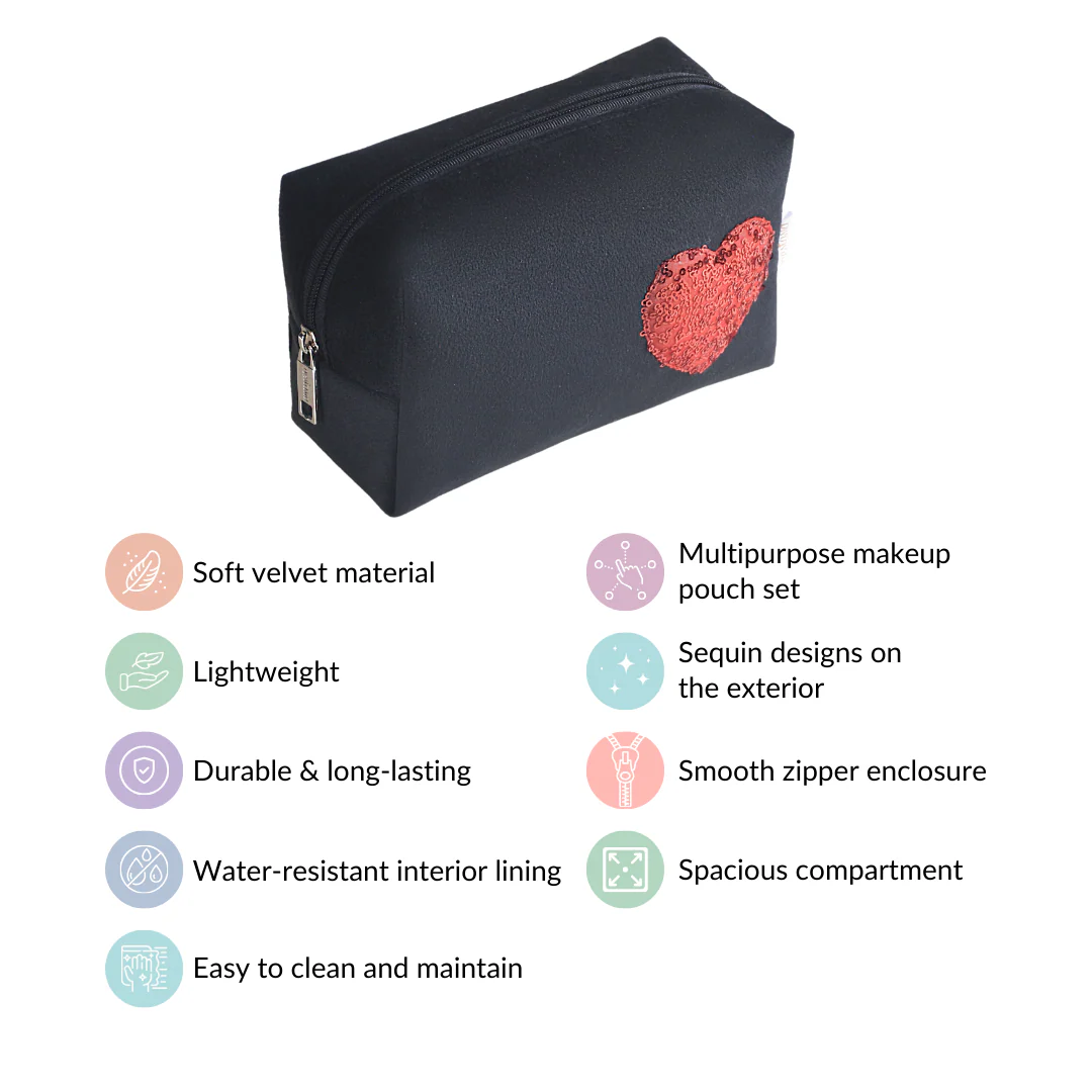 Love Makeup Pouch Set Of 2 - Image 4