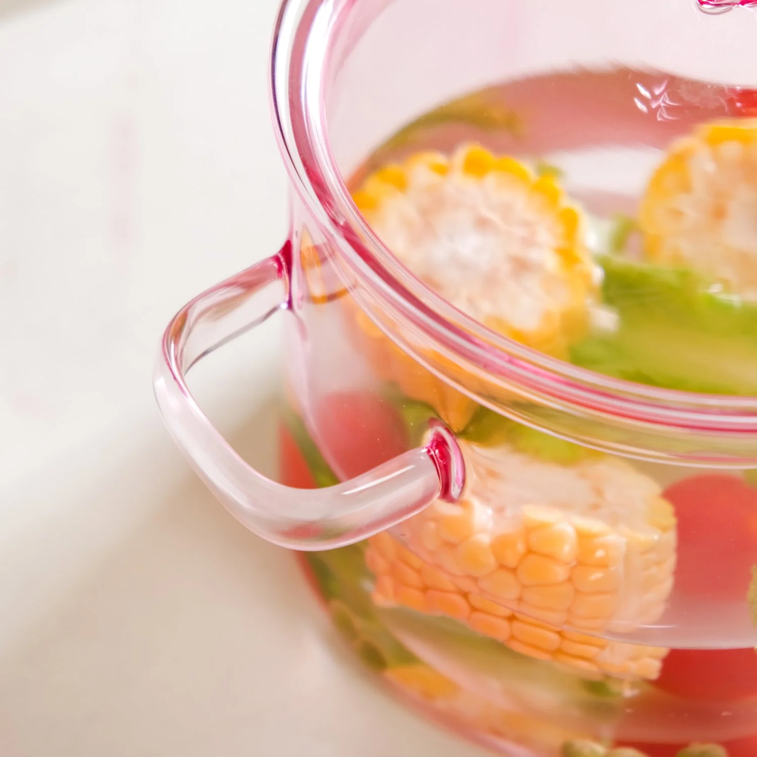 Love Pink Borosilicate Glass Cooking Pot 1250ml - Image 6