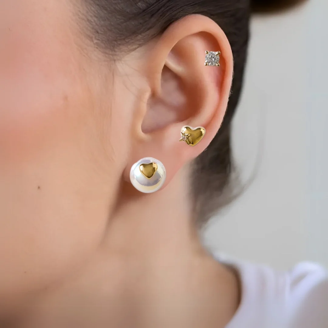 Love Sparkle Gold Trio Stud Set Of 3 - Image 5