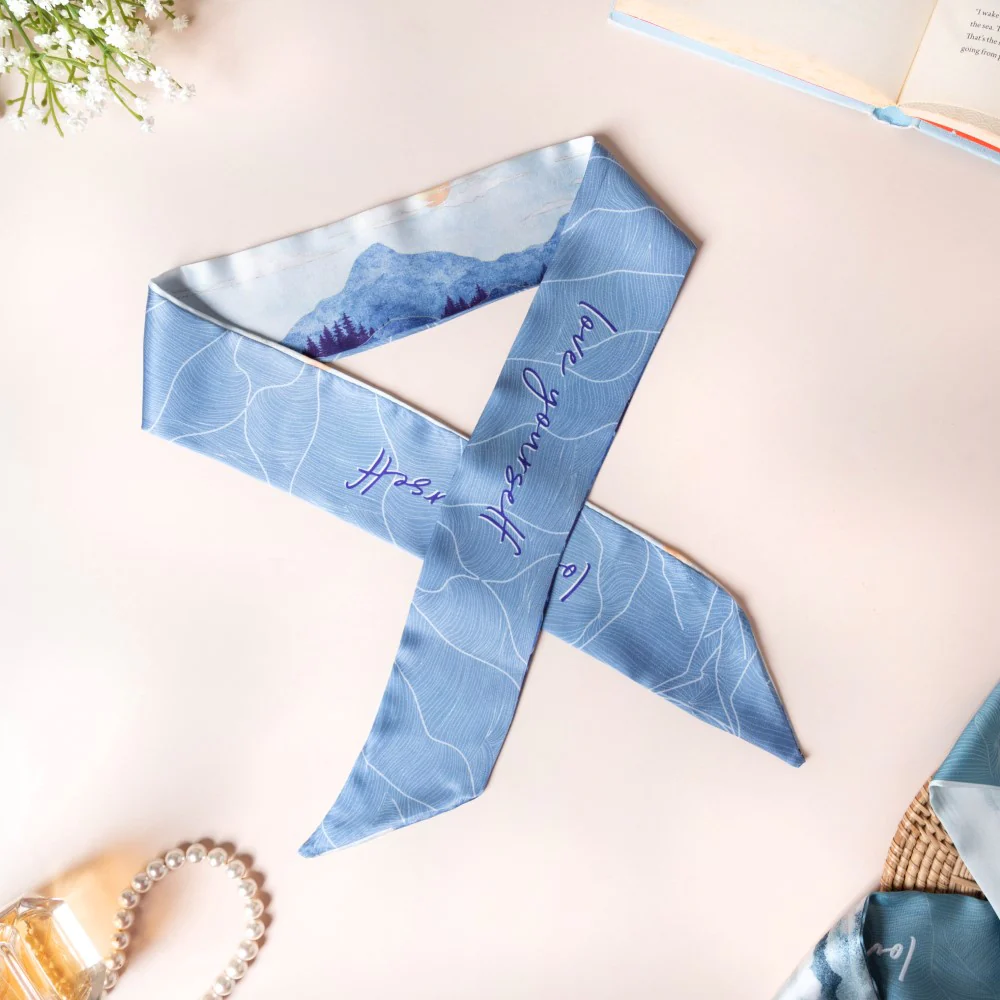 Love Yourself Satin Skinny Scarf Set Of 2 38 Inch - Image 15