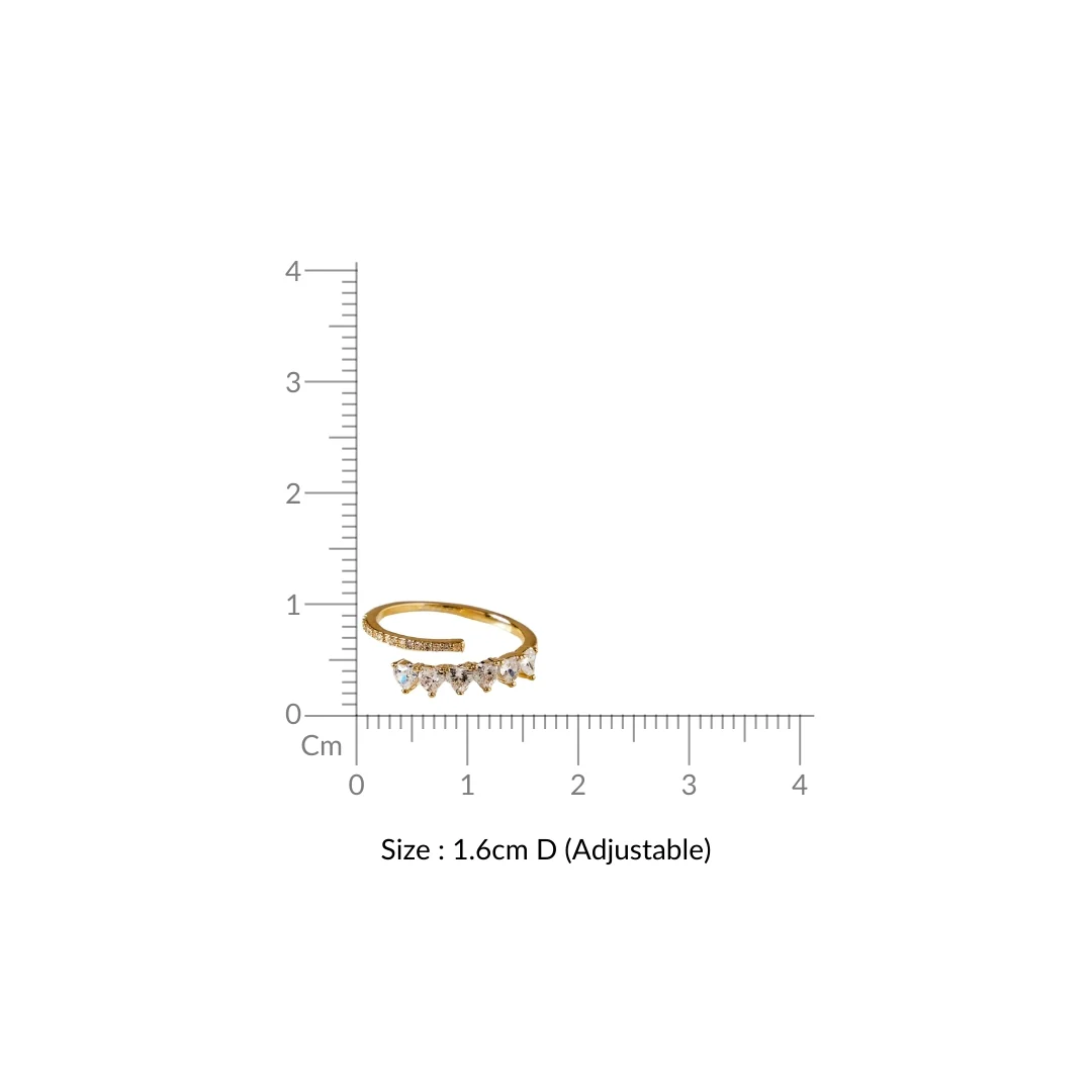 Lovestruck Bypass Gold Ring - Image 3