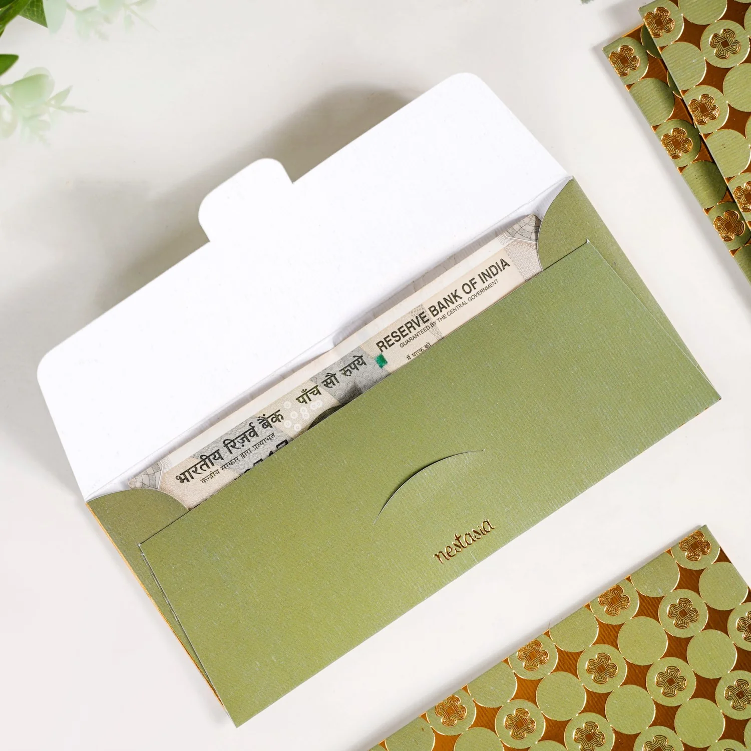 Lucky Charm Gifting Shagun Paper Envelope Set Of 12 - Image 2