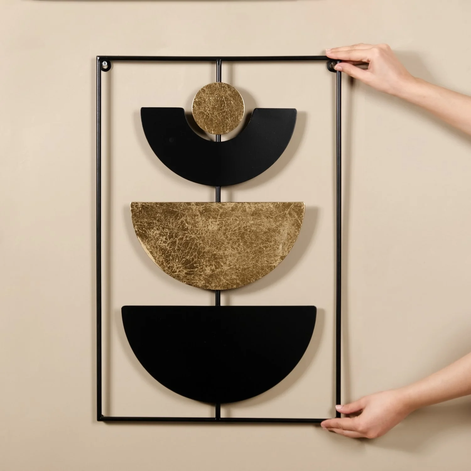 Lunar Cycle Gold Foil Concept Wall Art 23x15 Inch - Image 2