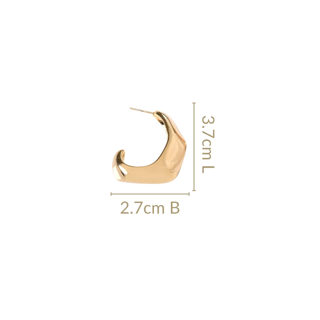 Lunar Cycle Gold Hoop Earrings - Image 3