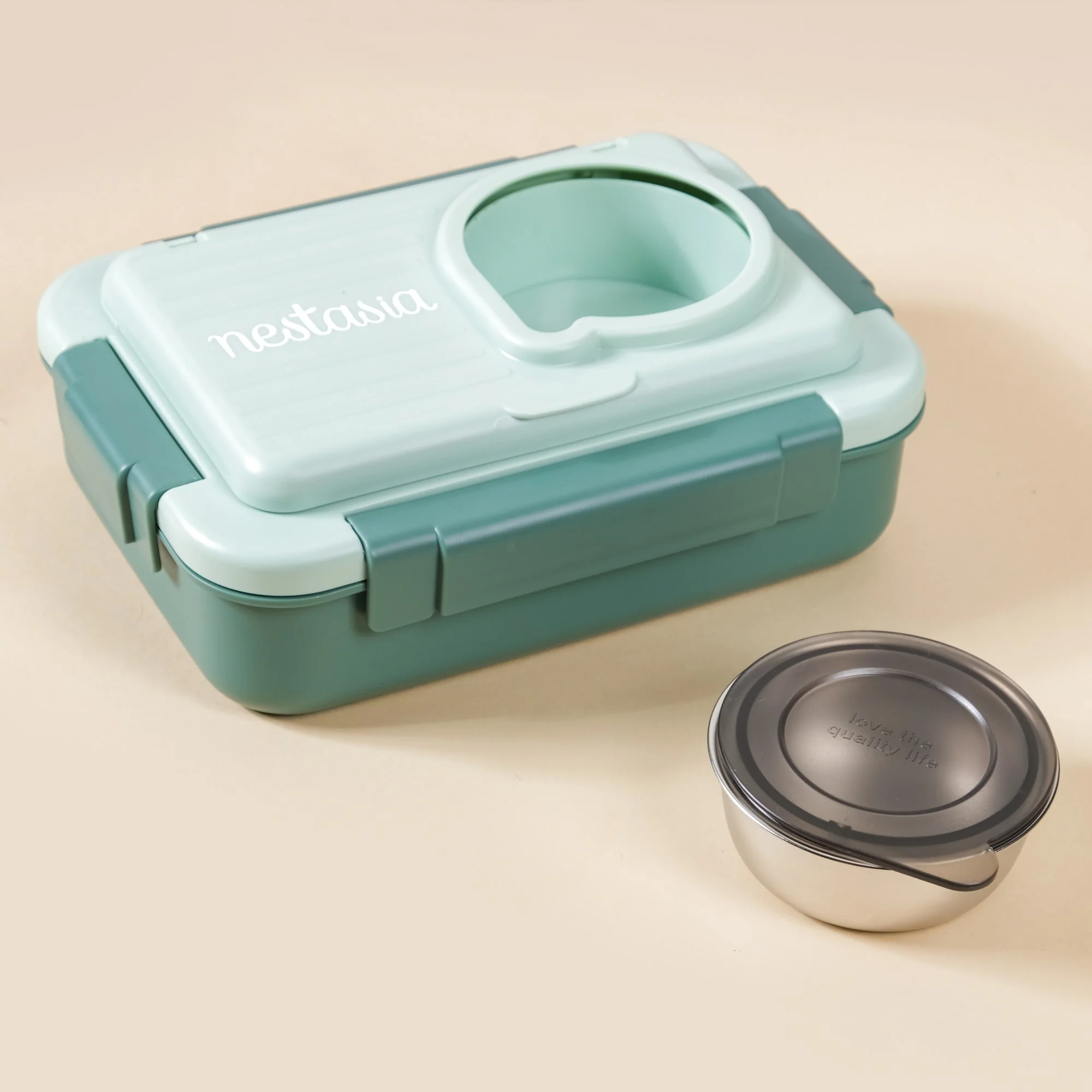 Lunch Box With 2 Sections Green 800ml - Image 13
