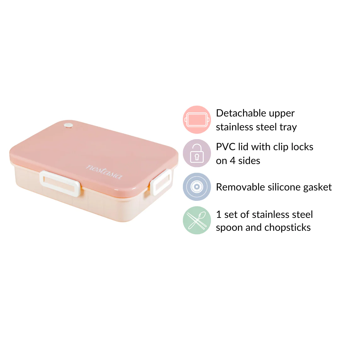 Lunch Box With 4 Compartments Pink 900ml - Image 8