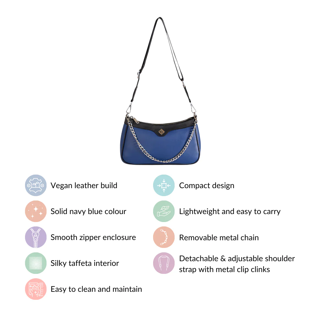 Lusso Blue Sling Handbag - Image 8