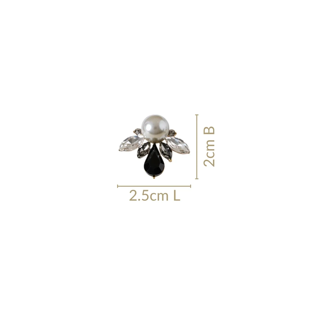 Lustrous Grey Pearl And Gemstone Studs - Image 3