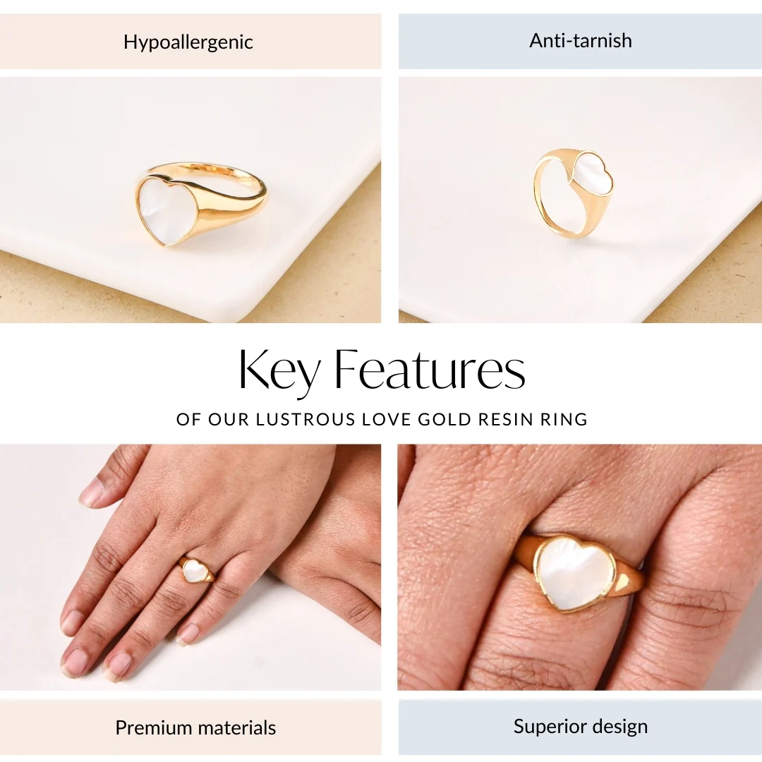Lustrous Love Gold Ring - Image 4