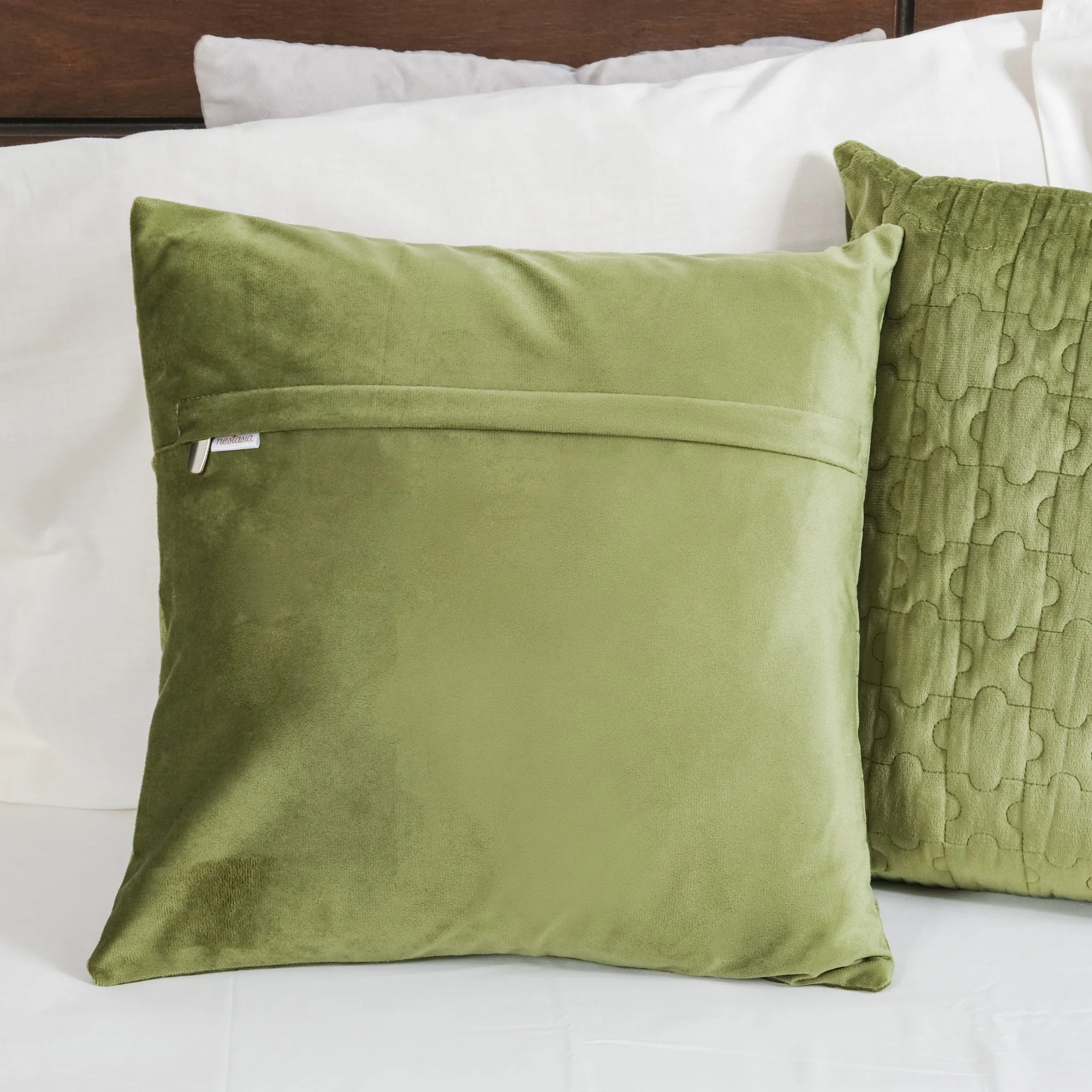 Luxe Cushion Cover & Runner Set Of 3 Green - Image 8