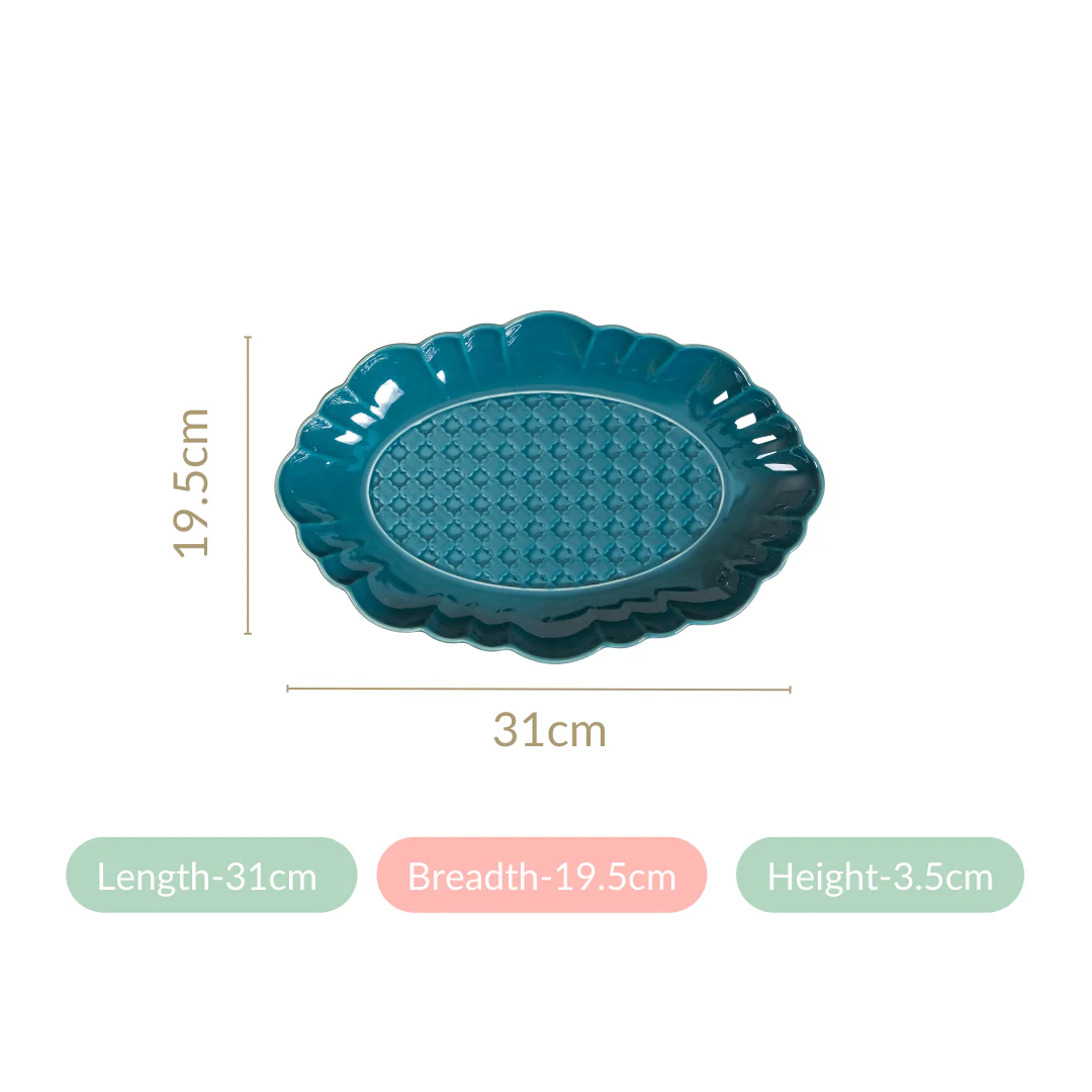 Luxe Moroccan Long Platter Set Of 2 12 Inch - Image 6