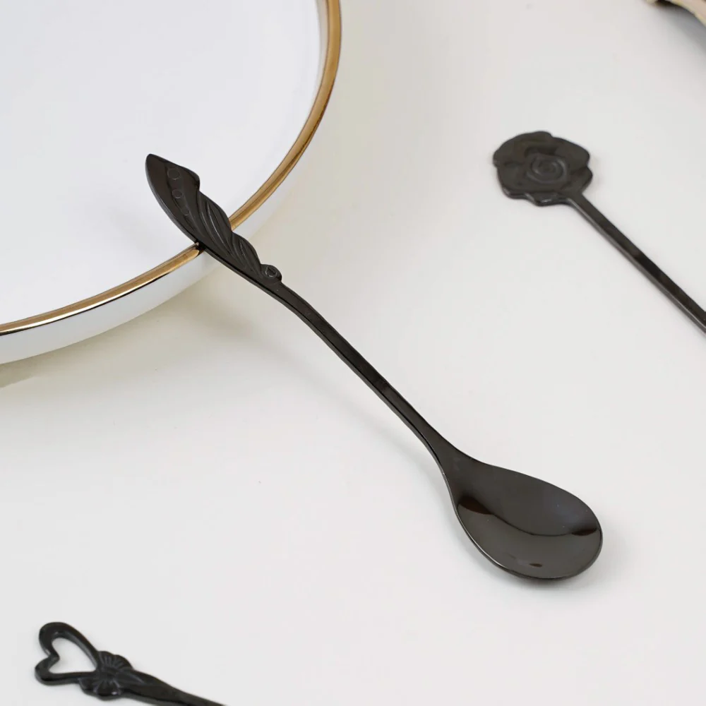 Luxe Stainless Steel Teaspoon Set Of 4 Black - Image 6
