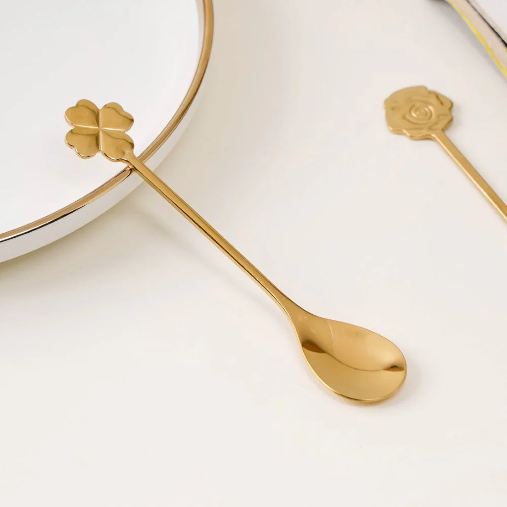 Luxe Stainless Steel Teaspoon Set Of 4 Golden - Image 6