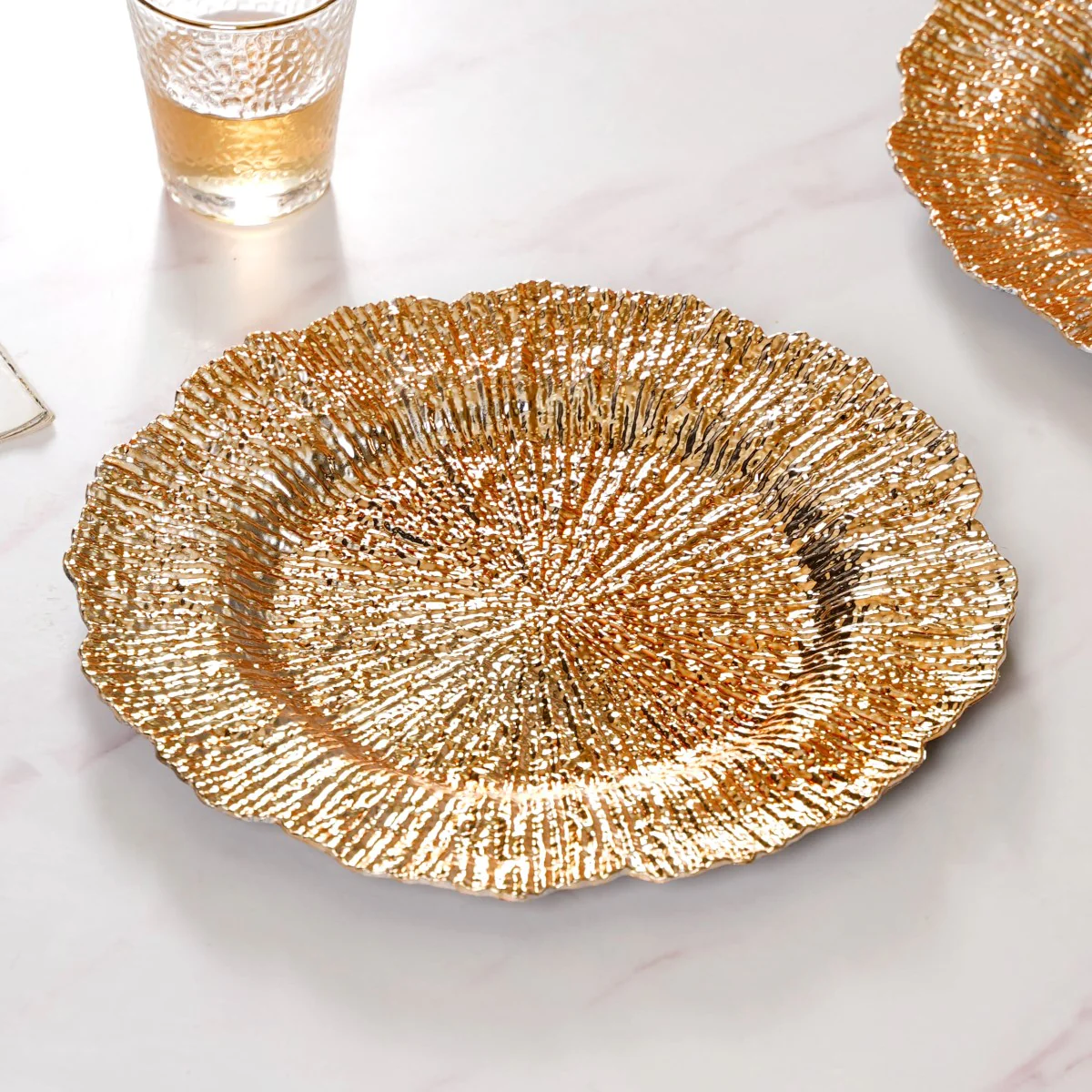 Luxury Gold Reef Charger Plate Set Of 6 12 Inch - Image 13