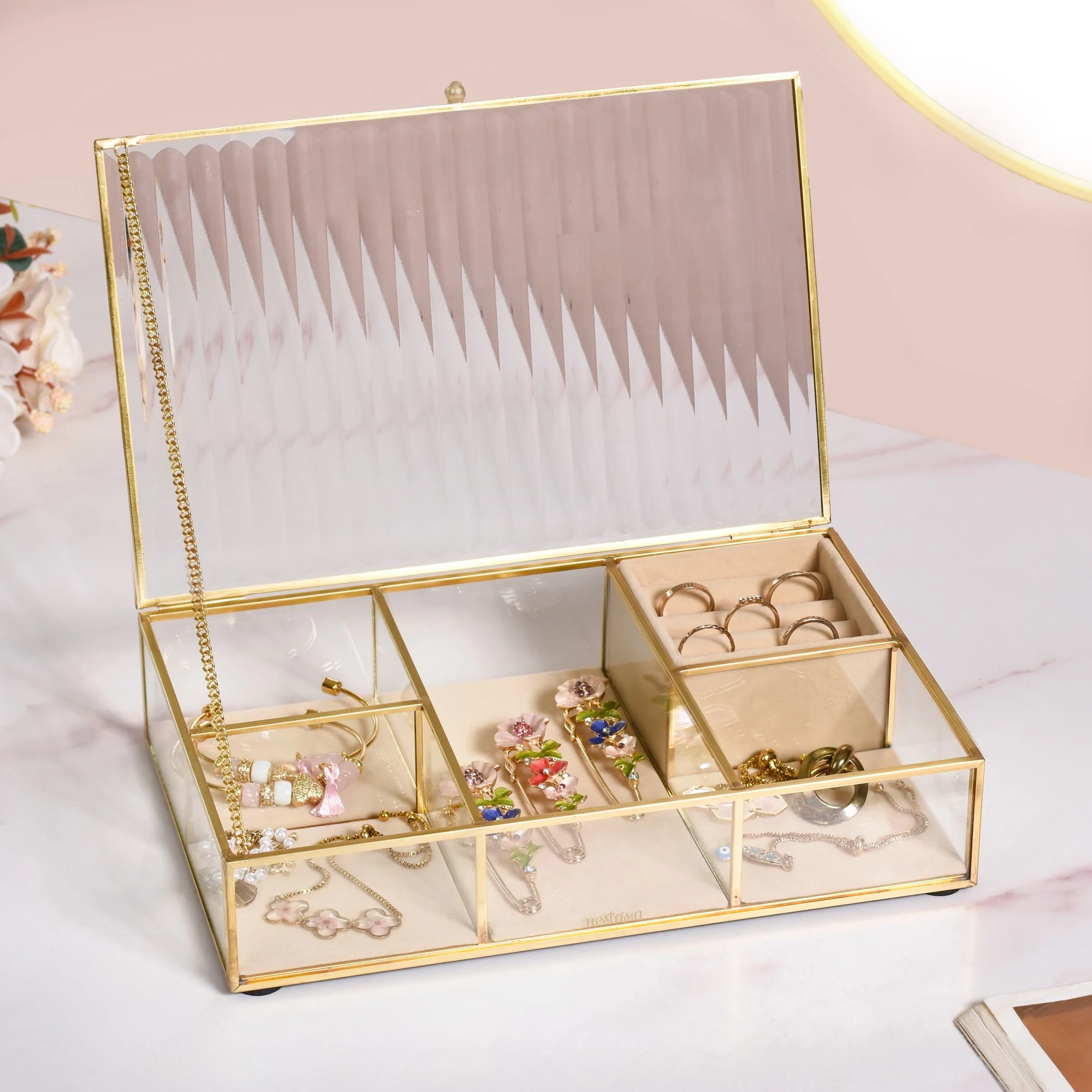 Luxury Jewellery Box With Velvet Base - Image 3