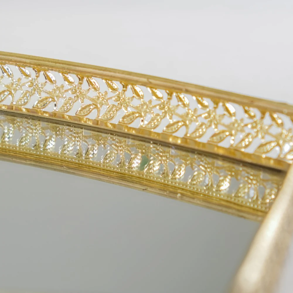 Luxury Mirror Tray Gold Set Of 3 - Image 14