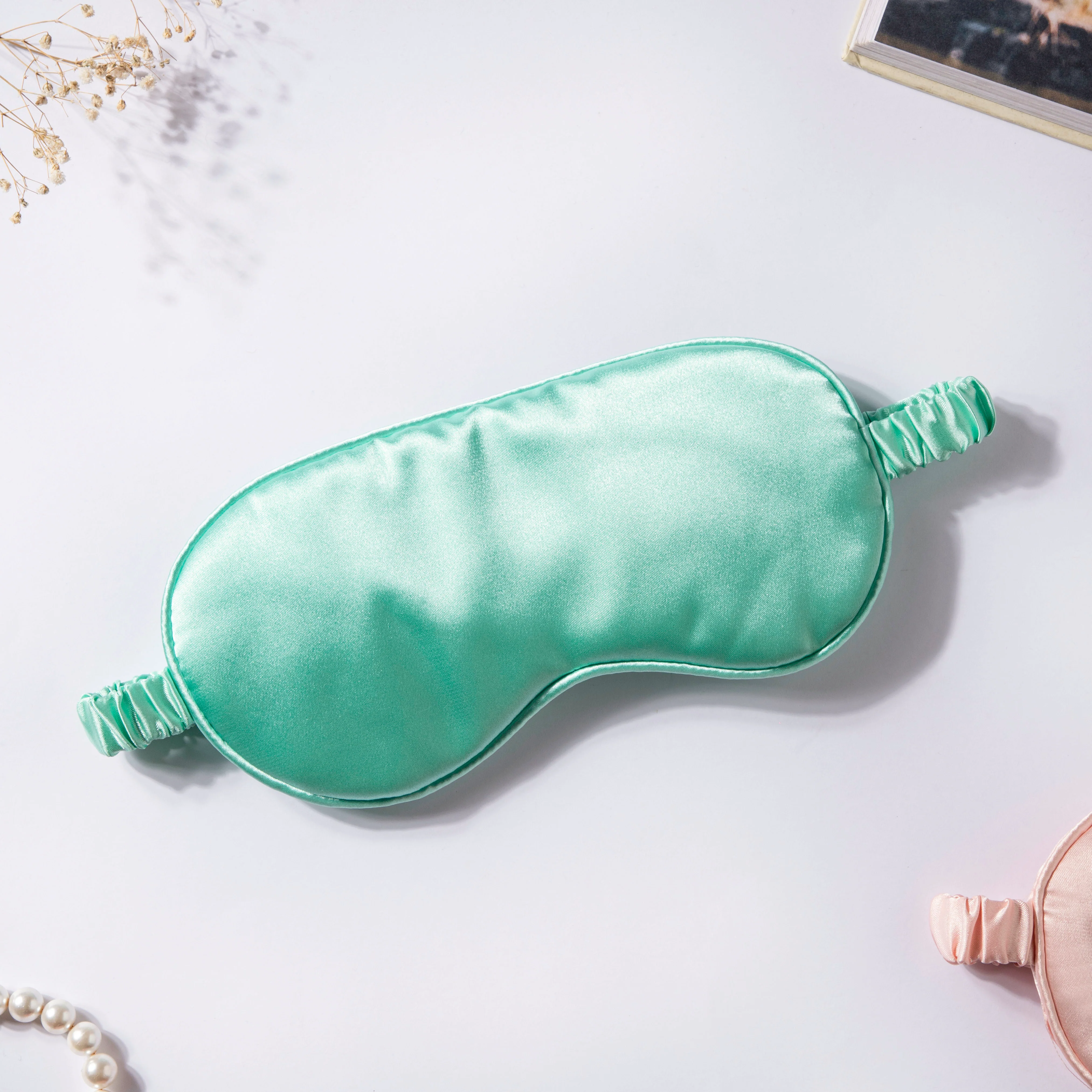 Luxury Sleep Satin Eye Mask Green