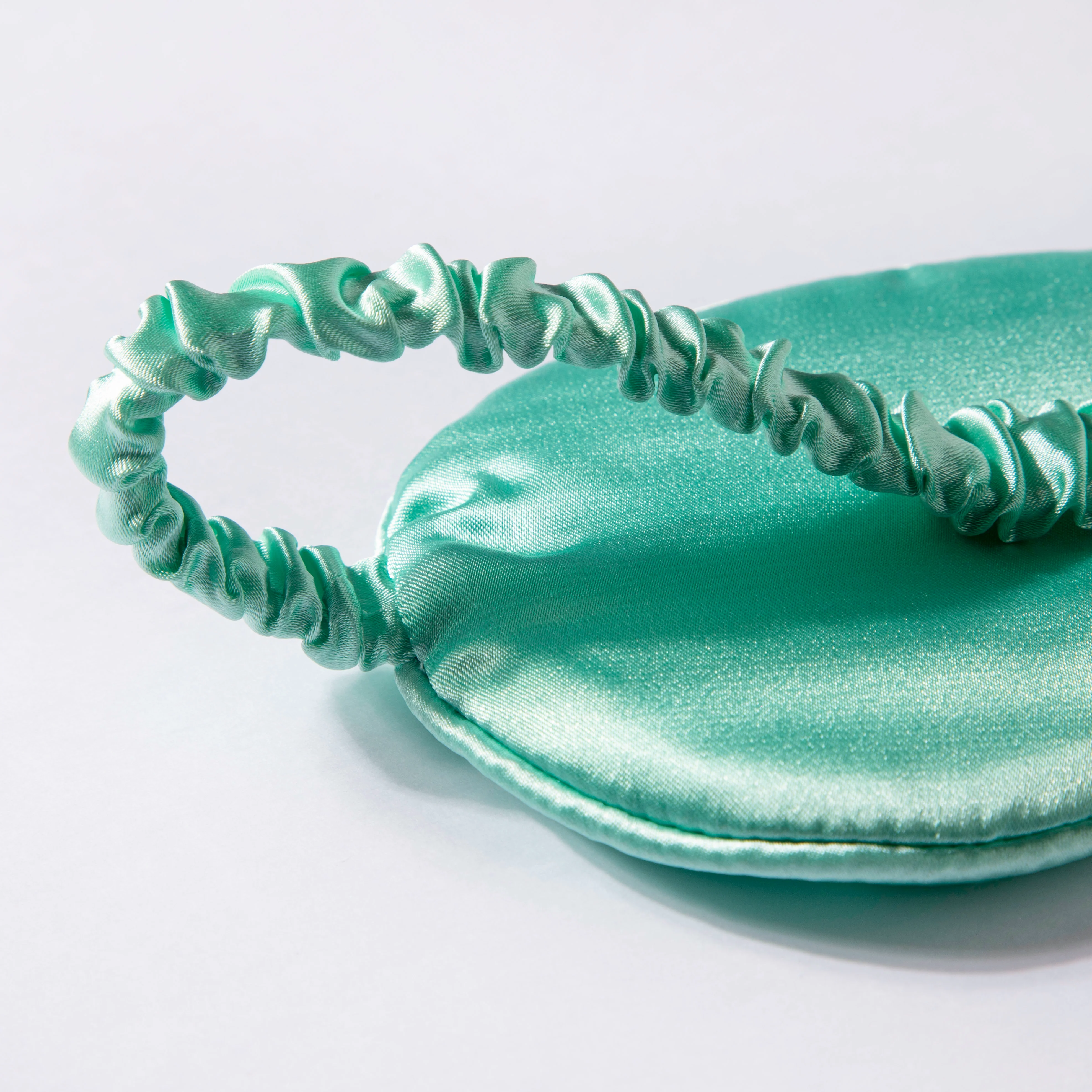 Luxury Sleep Satin Eye Mask Green - Image 4