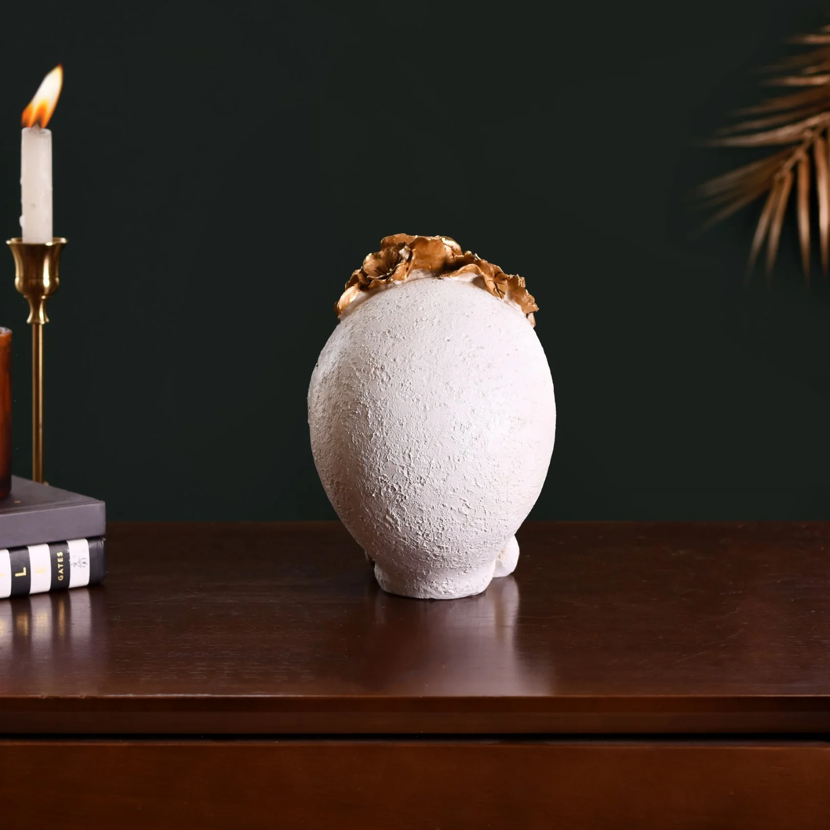 Macabre Skull And Flowers Showpiece For Home Decor - Image 9
