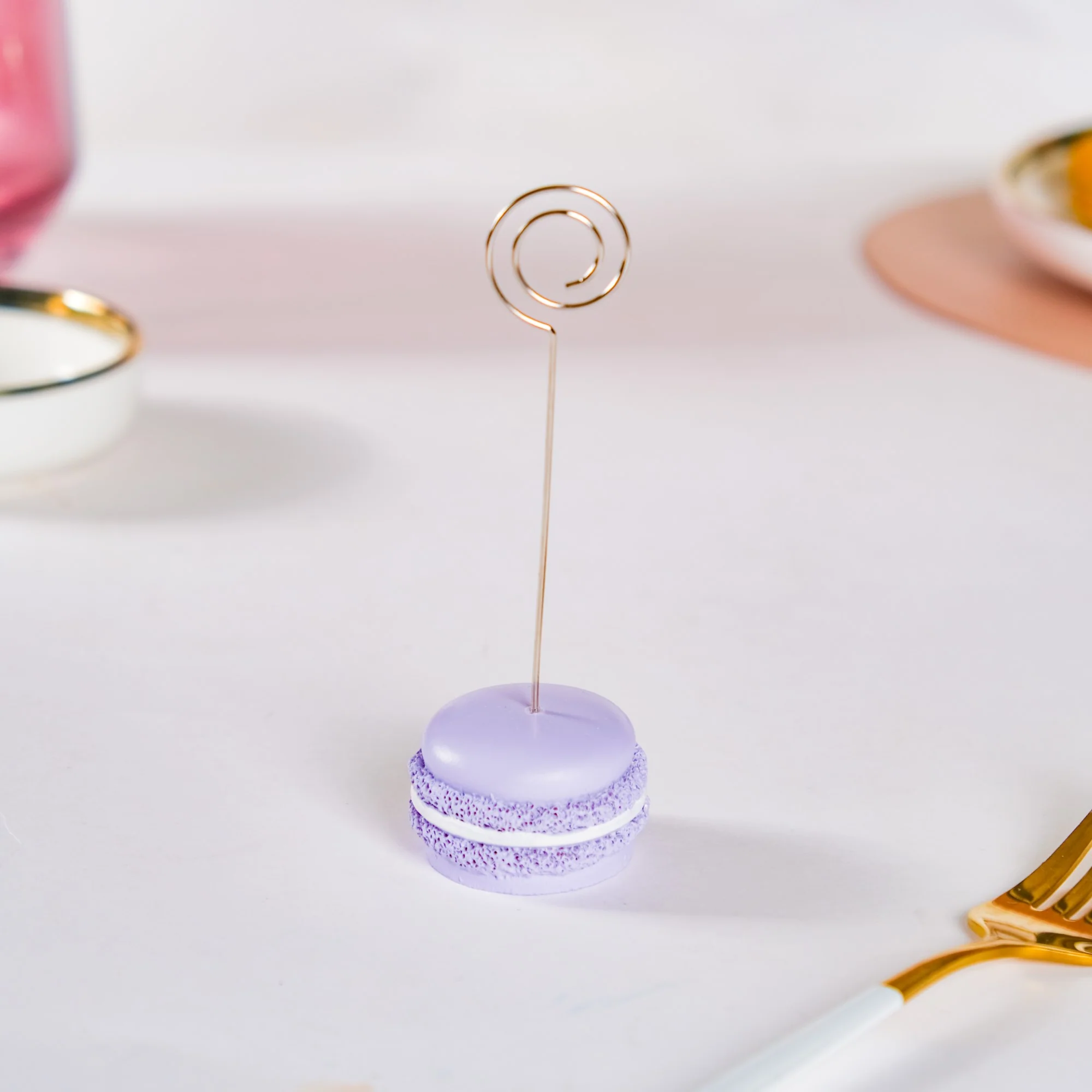 Macaron Place Card Holder Lavender 4.5 Inch - Image 5