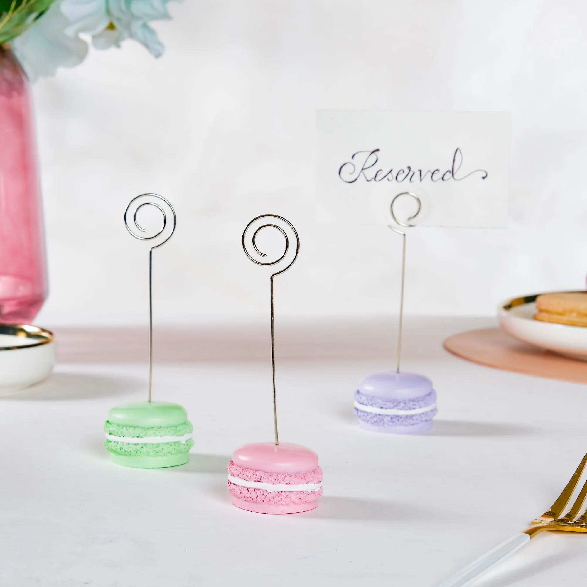 Macaron Place Card Holder Lavender 4.5 Inch - Image 8