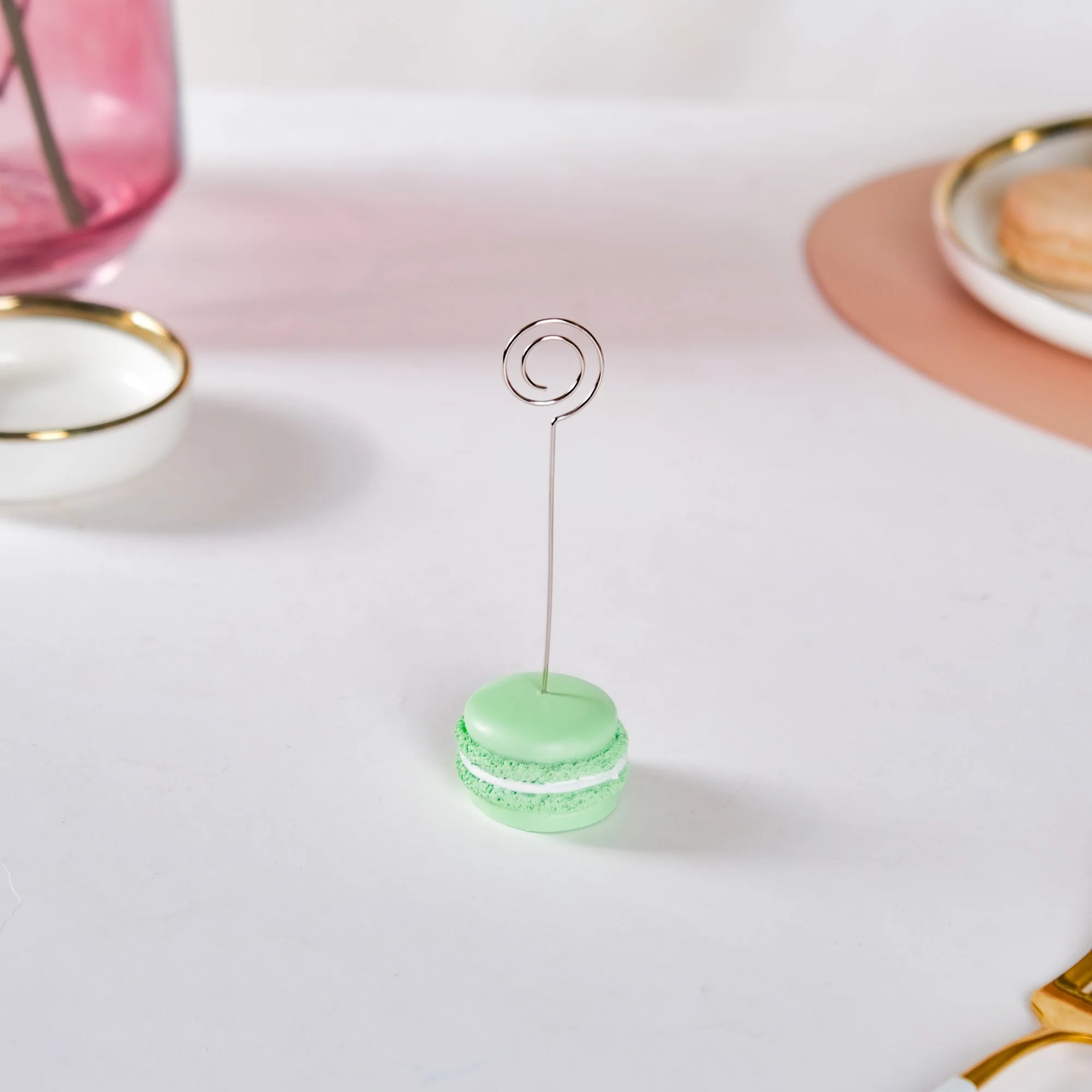 Macaron Table Card Clip Holder Green 4.5 Inch - Image 8