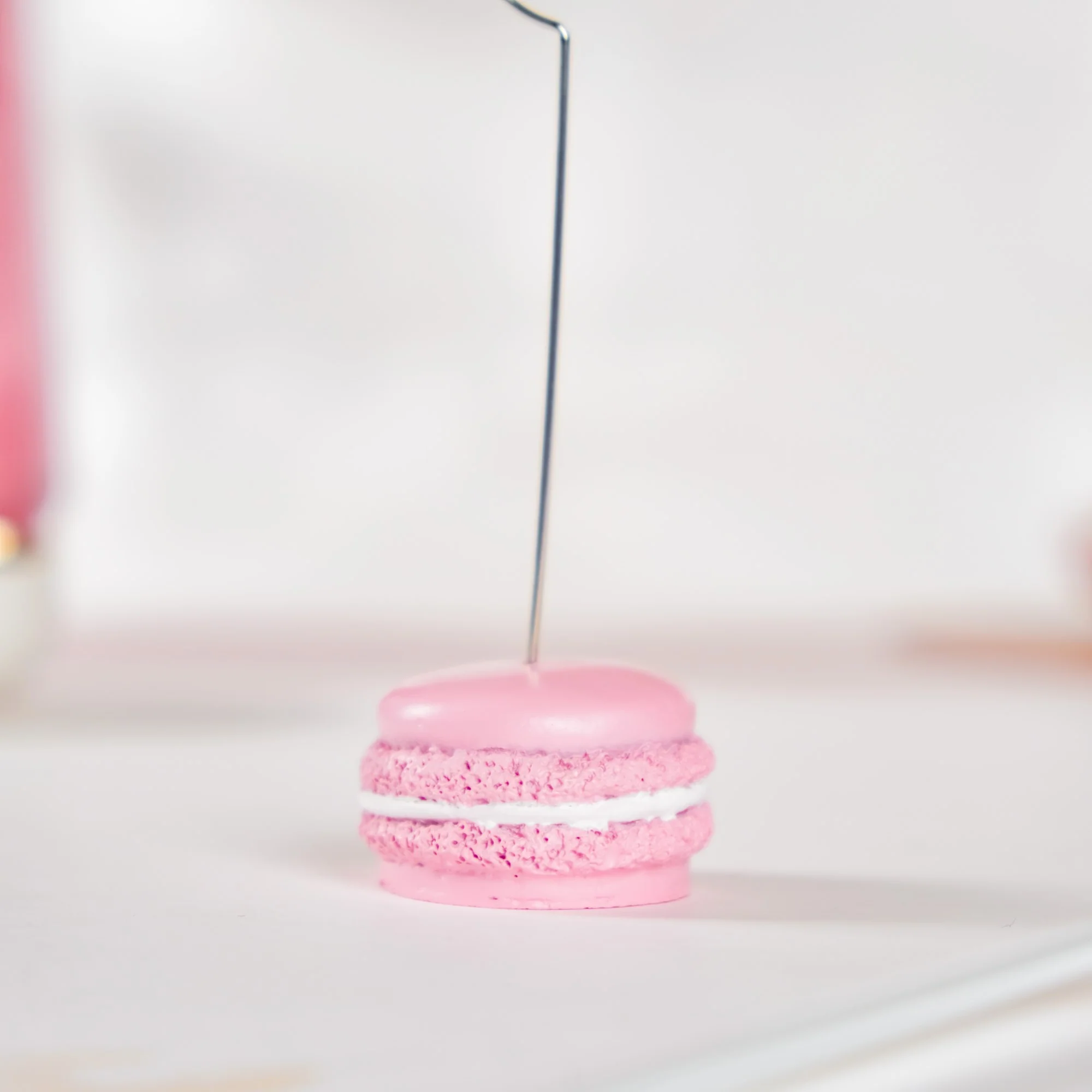 Macaron Table Card Clip Holder Pink 4.5 Inch - Image 4