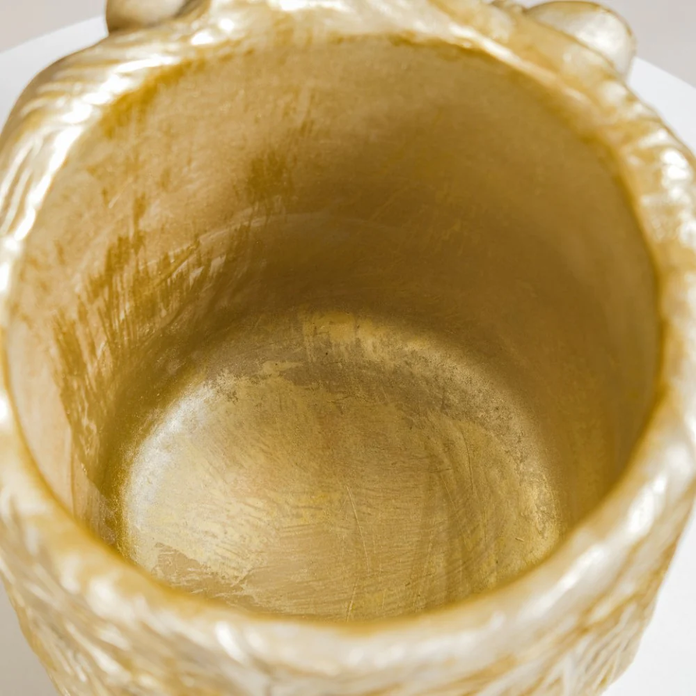 Majestic Lion Mane Resin Pot For Room Decor - Image 8