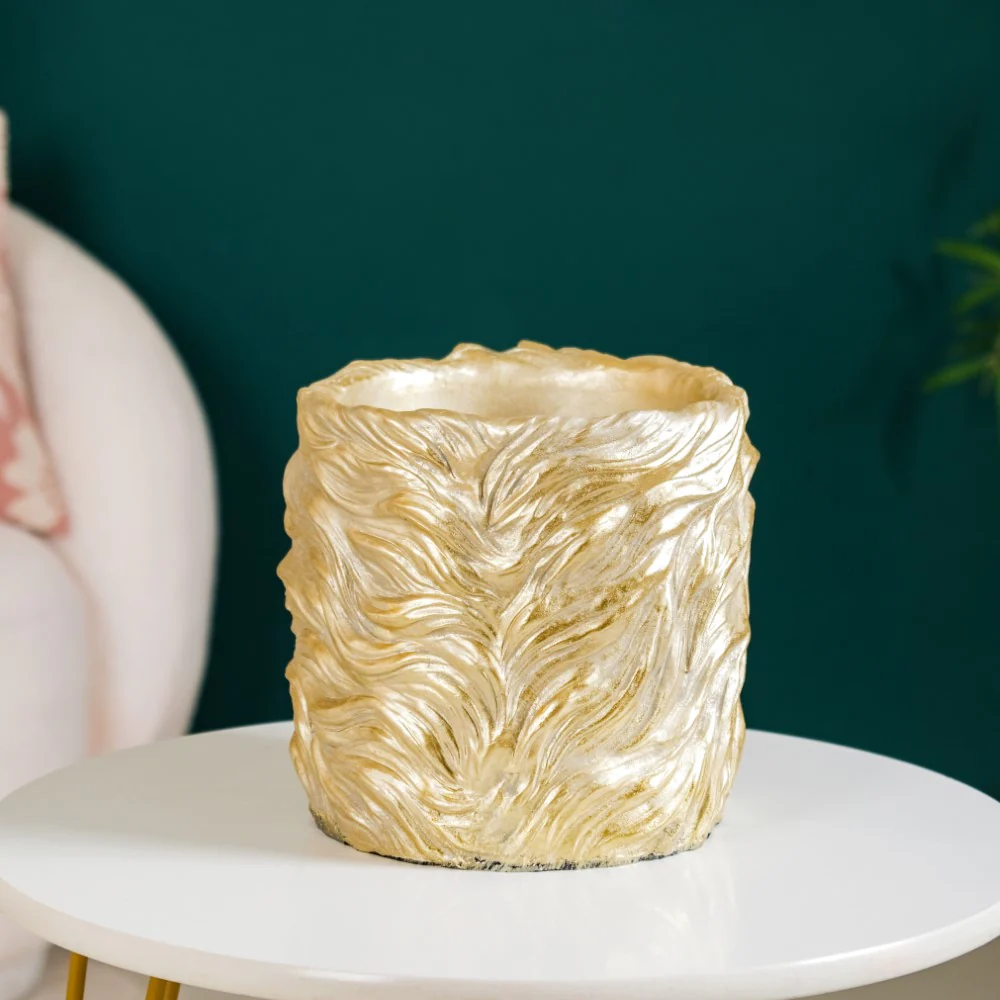 Majestic Lion Mane Resin Pot For Room Decor - Image 9