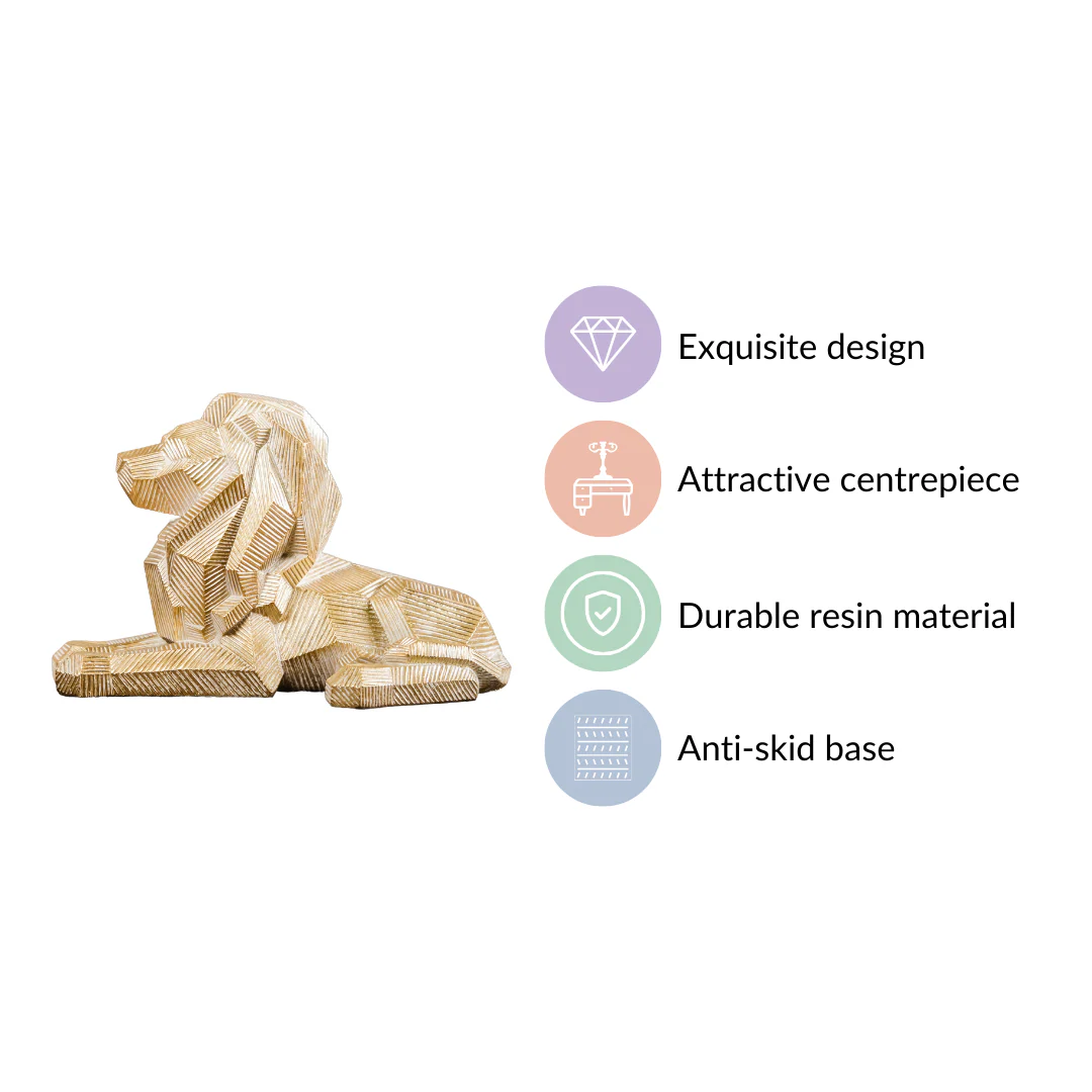 Majestic Lion Modern Decor Gold - Image 5