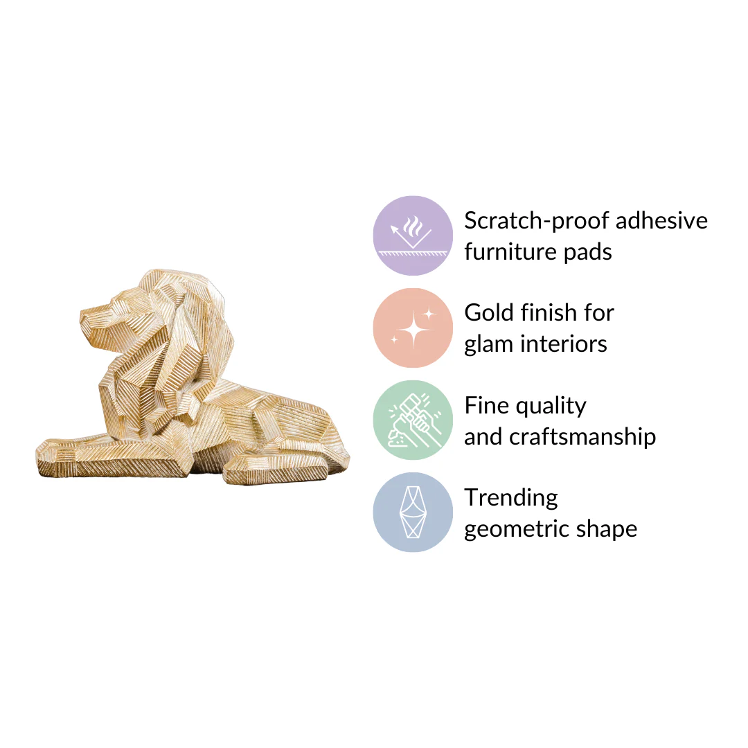 Majestic Lion Modern Decor Gold - Image 6