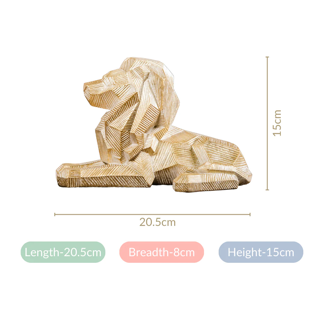 Majestic Lion Modern Decor Gold - Image 7