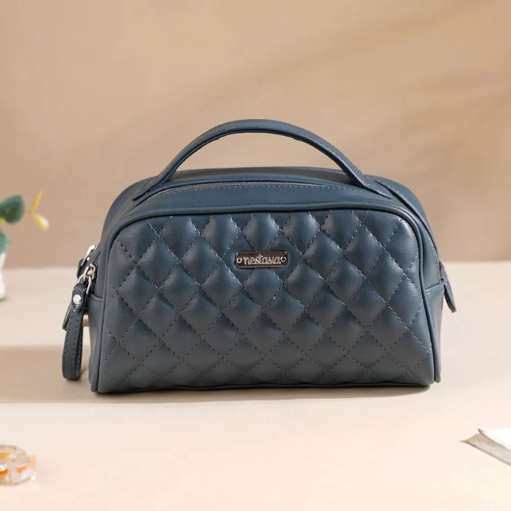 Makeup Pouch Multipurpose Large Bluish Grey - Image 8