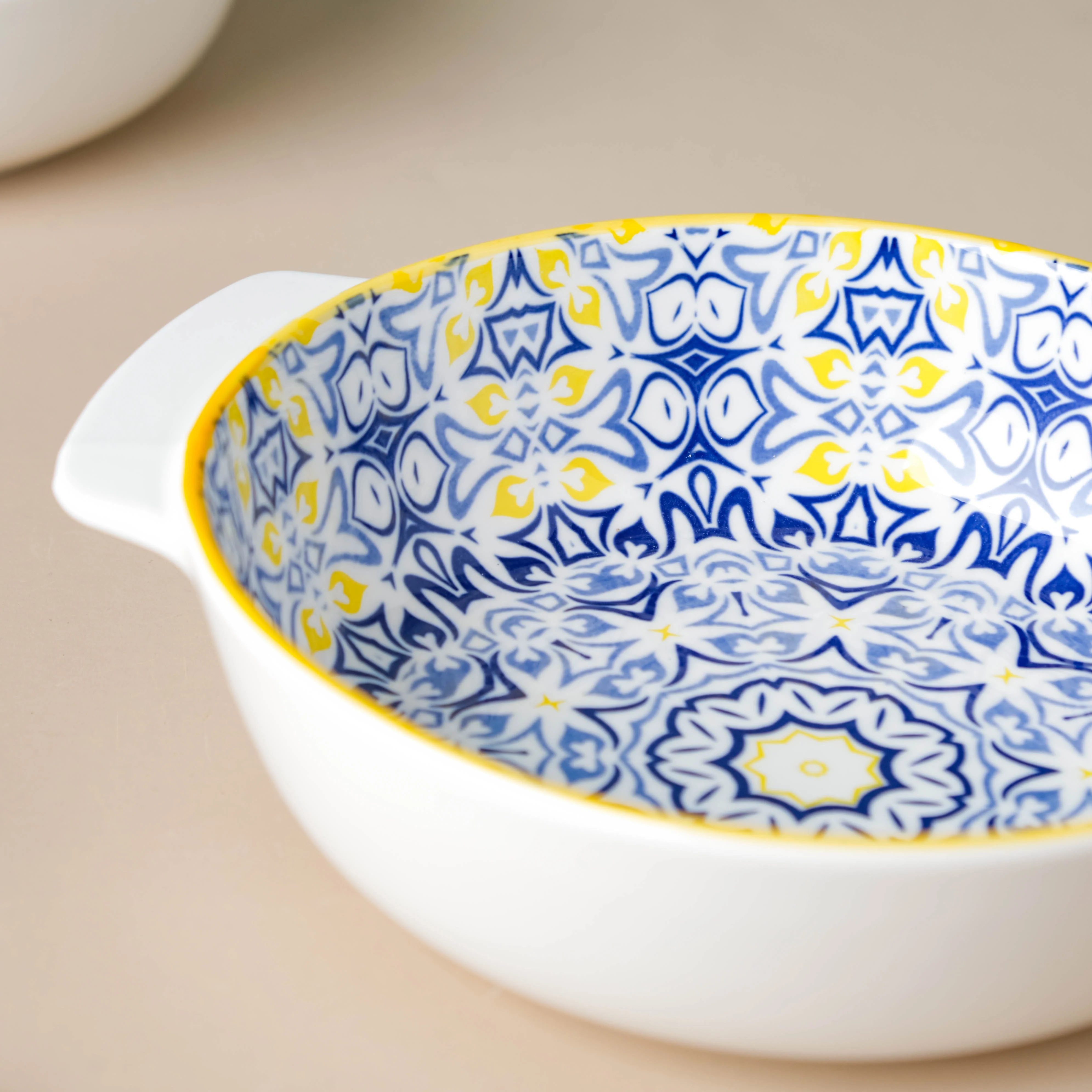 Mandala Blue Baking Dish With Handle 9 Inch - Image 4