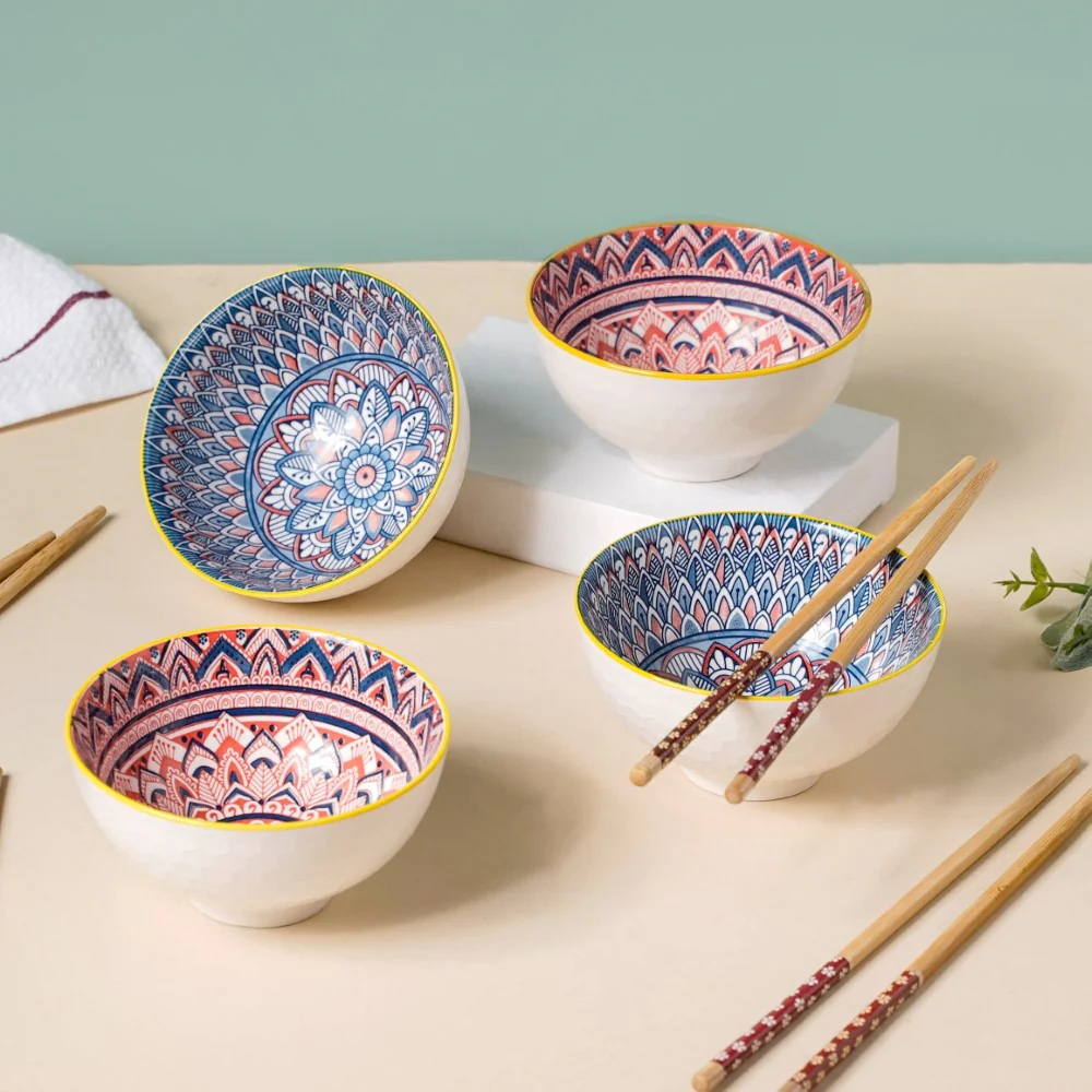 Mandala Ramen Bowl Set of 4 - Image 6