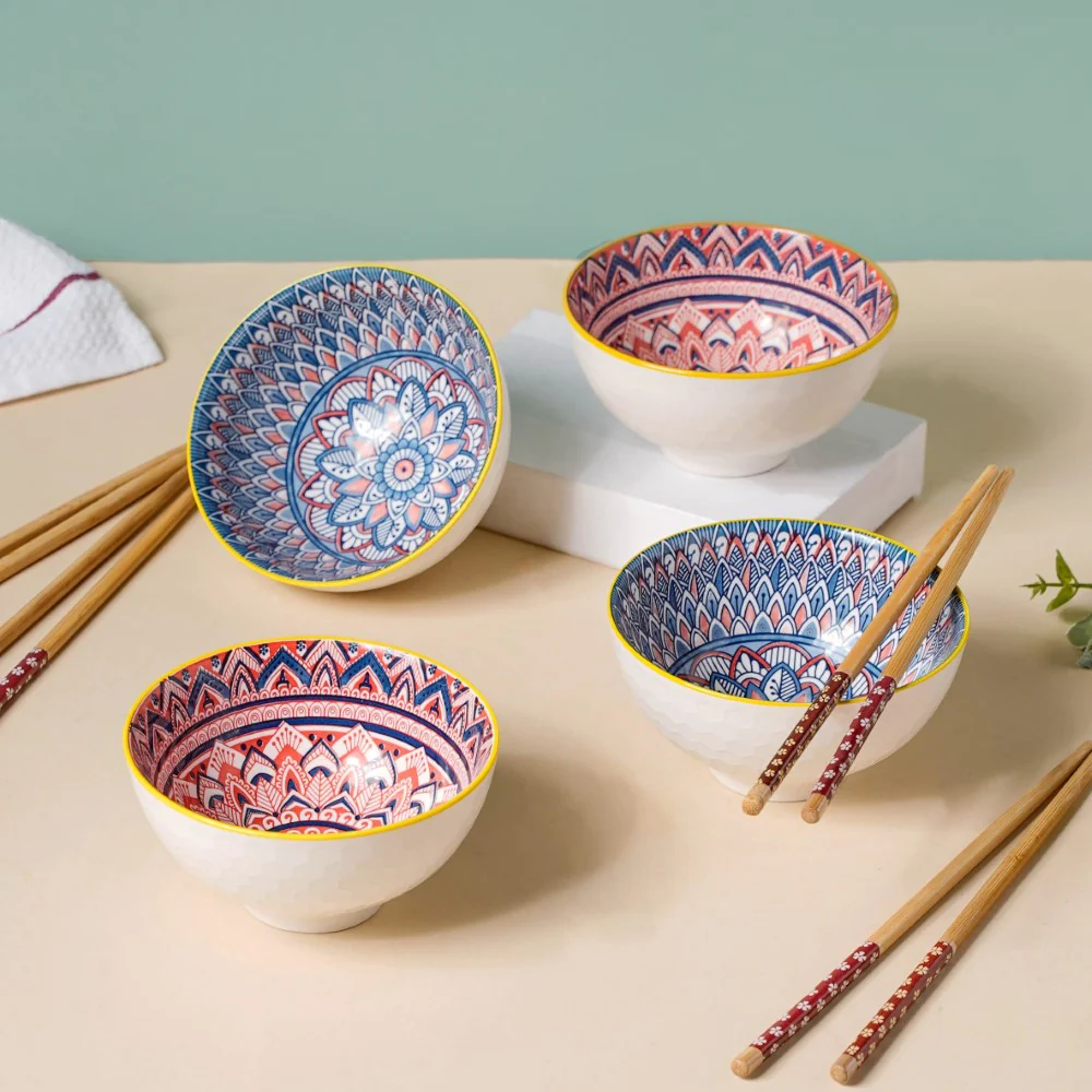 Mandala Ramen Bowl Set of 4 - Image 7